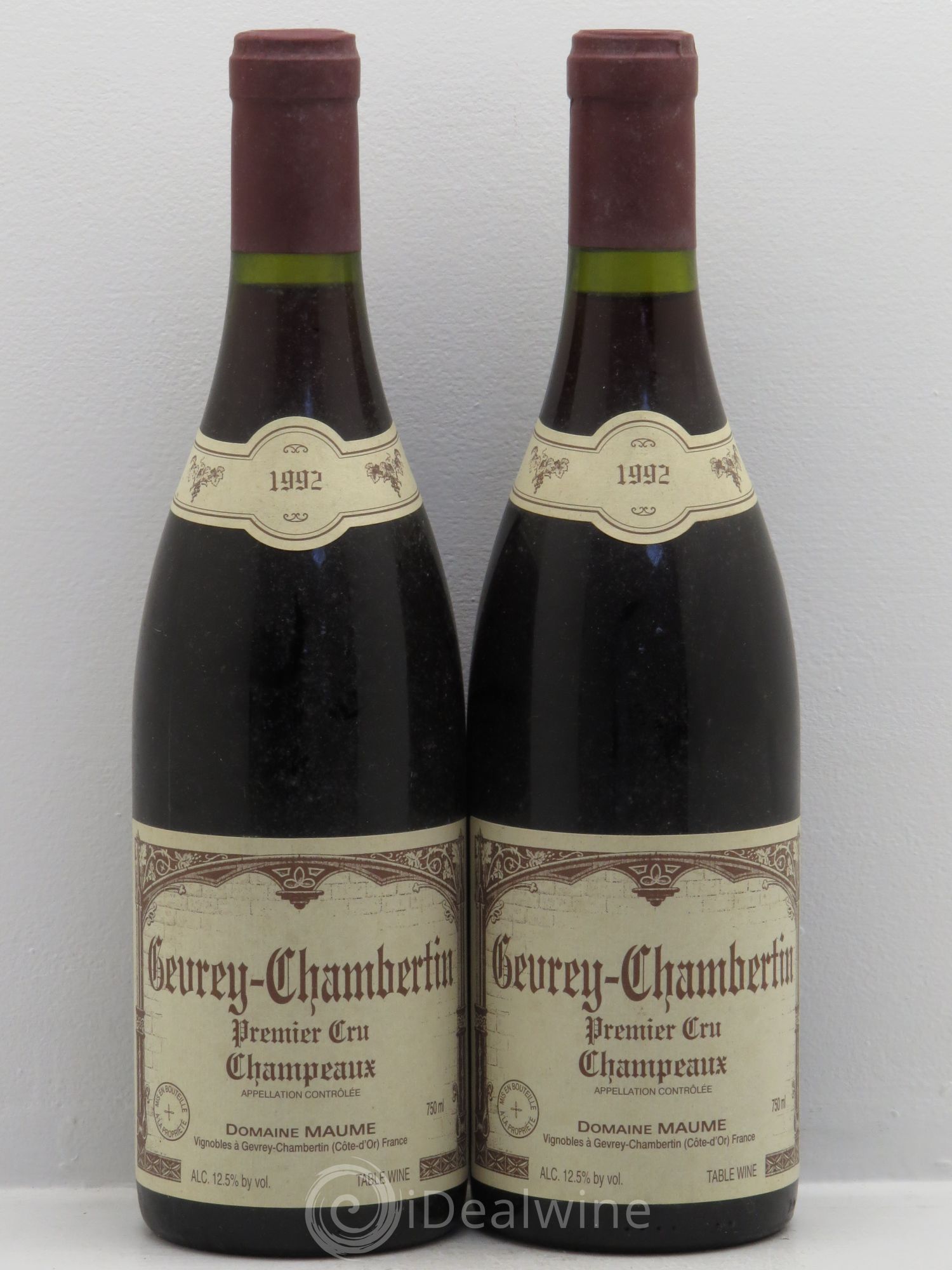 Gevrey-Chambertin 1er Cru Maume 1992 - Lot de 2 bouteilles - 0