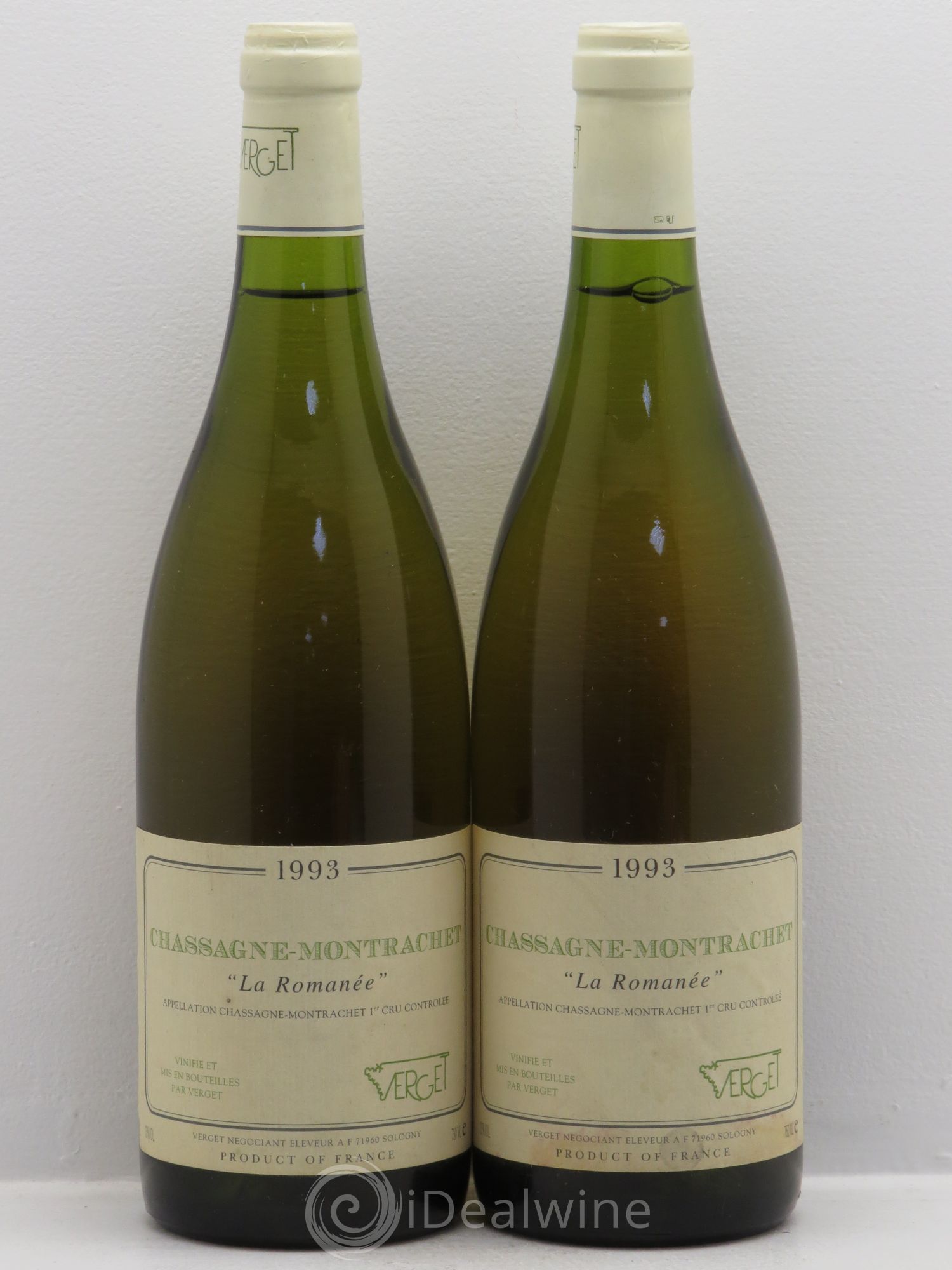 Chassagne-Montrachet 1er Cru La Romanée 1993 - Lot de 2 bouteilles - 0