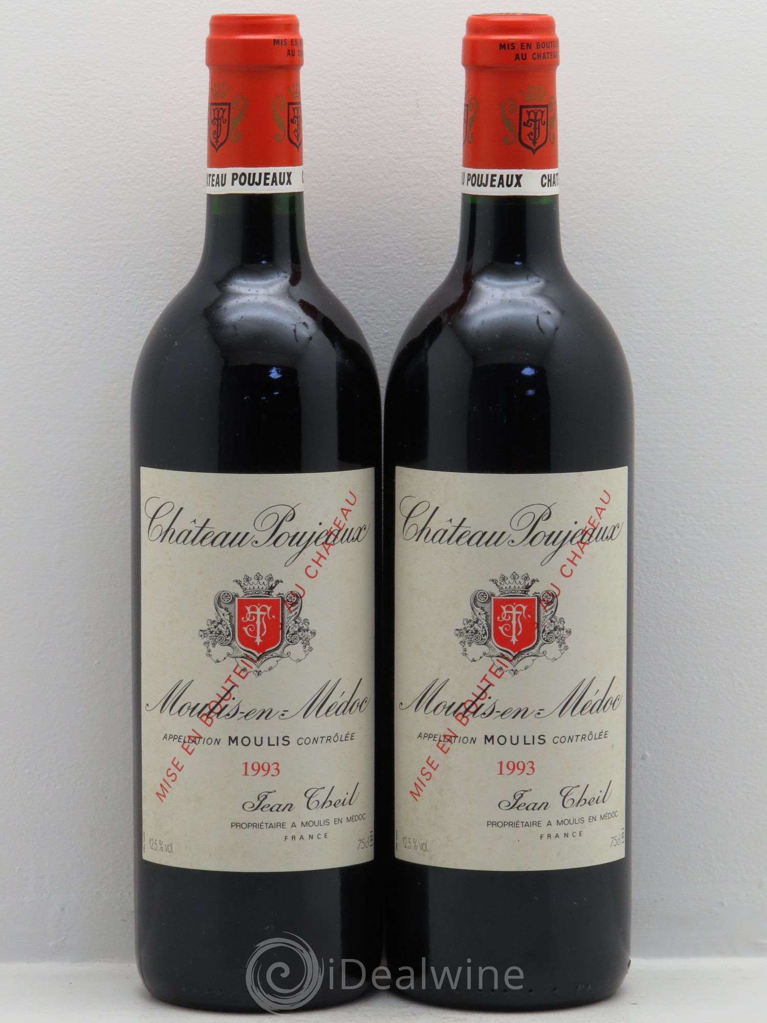 Château Poujeaux 1993 - Lot de 2 bouteilles - 0