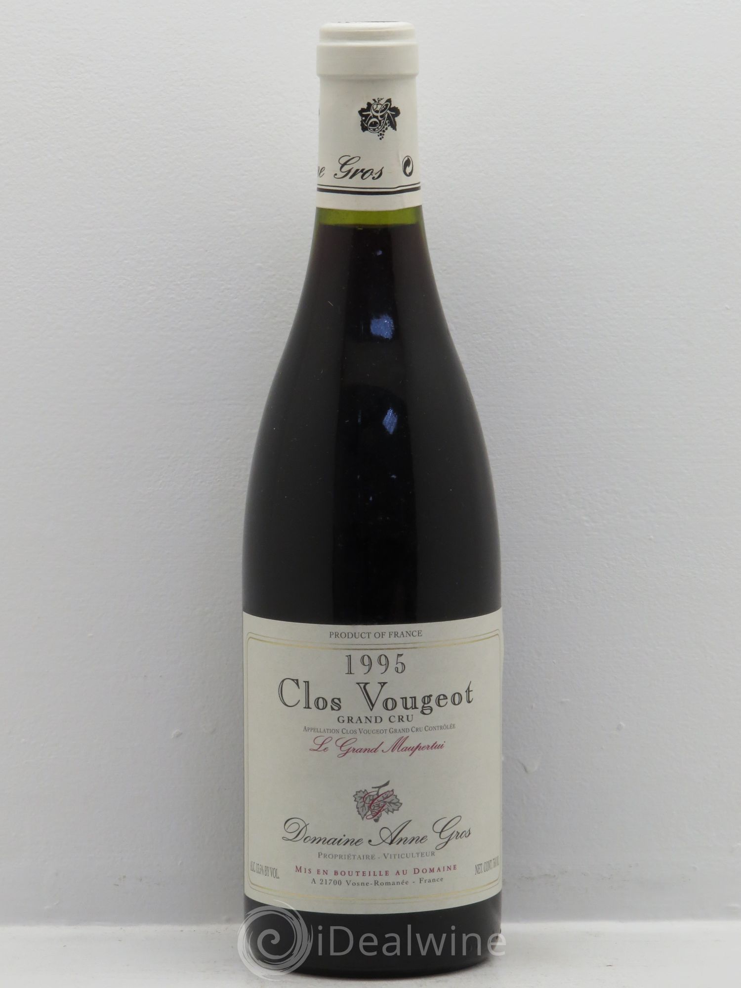 Clos de Vougeot Grand Cru Le Grand Maupertui Anne Gros 1995 - Lot de 1 bouteille - 0