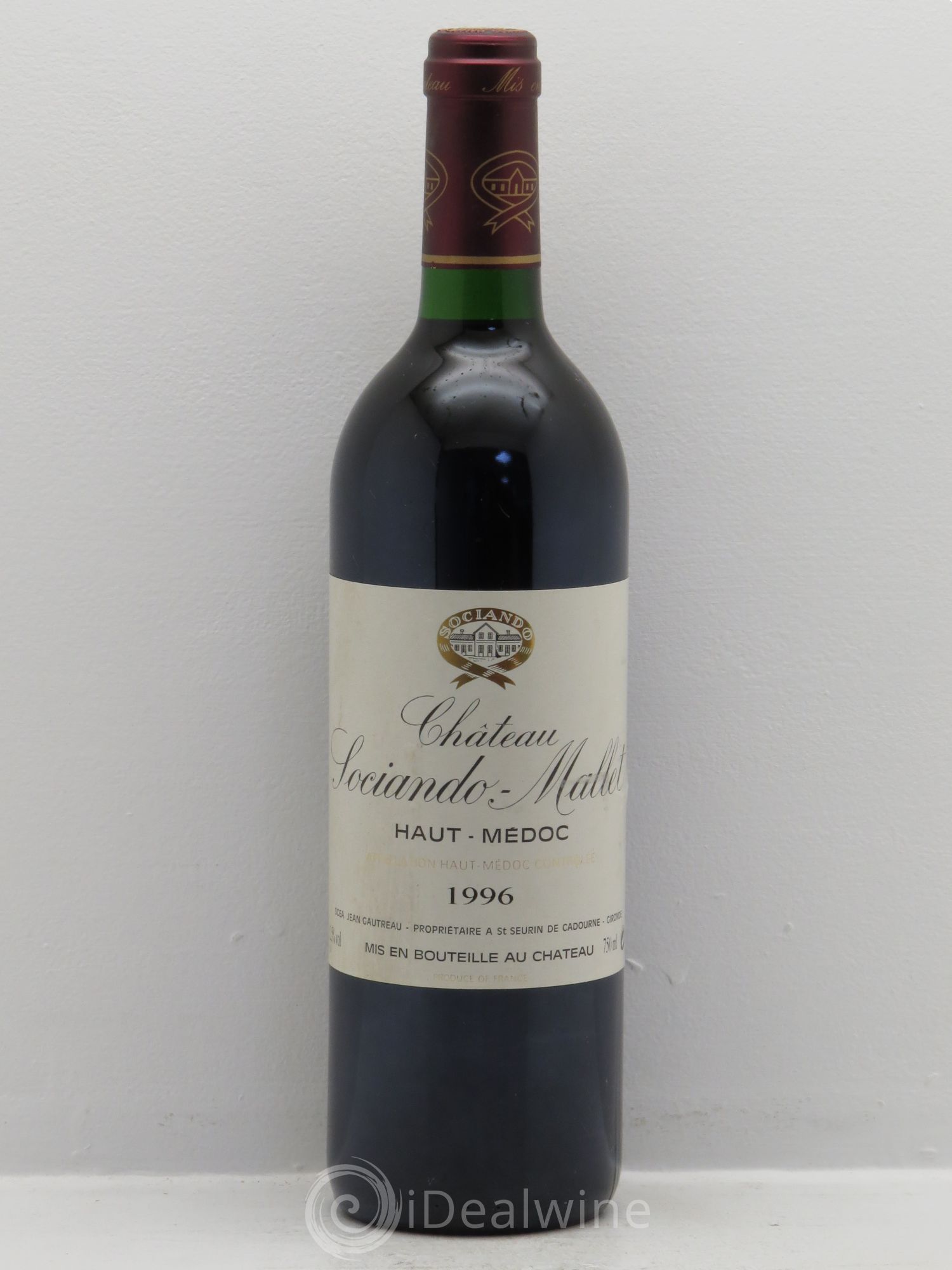 Château Sociando Mallet 1996 - Lot de 1 bouteille - 0