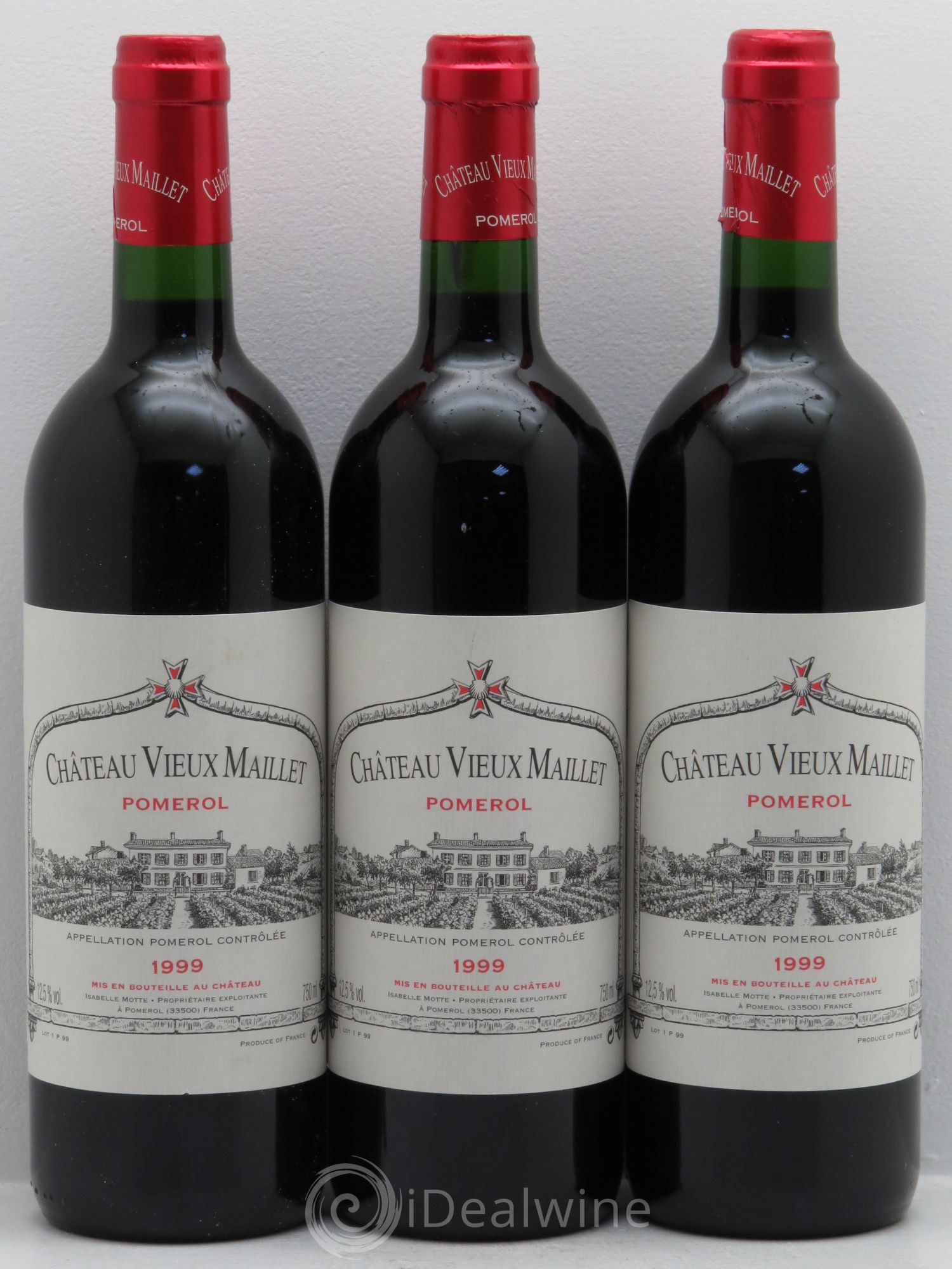 Château Vieux Maillet 1999 - Lot de 3 bouteilles - 0