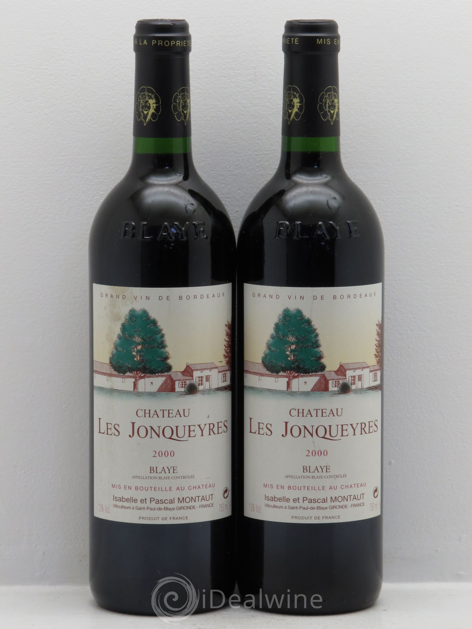 Château les Jonqueyres (sans prix de réserve) 2000 - Lot de 2 bouteilles - 0