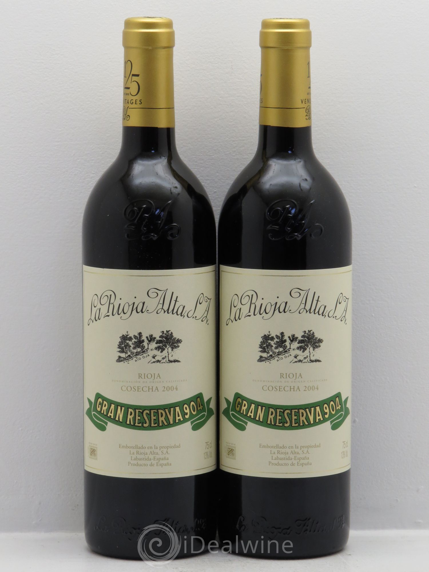Rioja DOCA Gran Reserva 904 La Rioja Alta 2004 - Lot de 2 bouteilles - 0