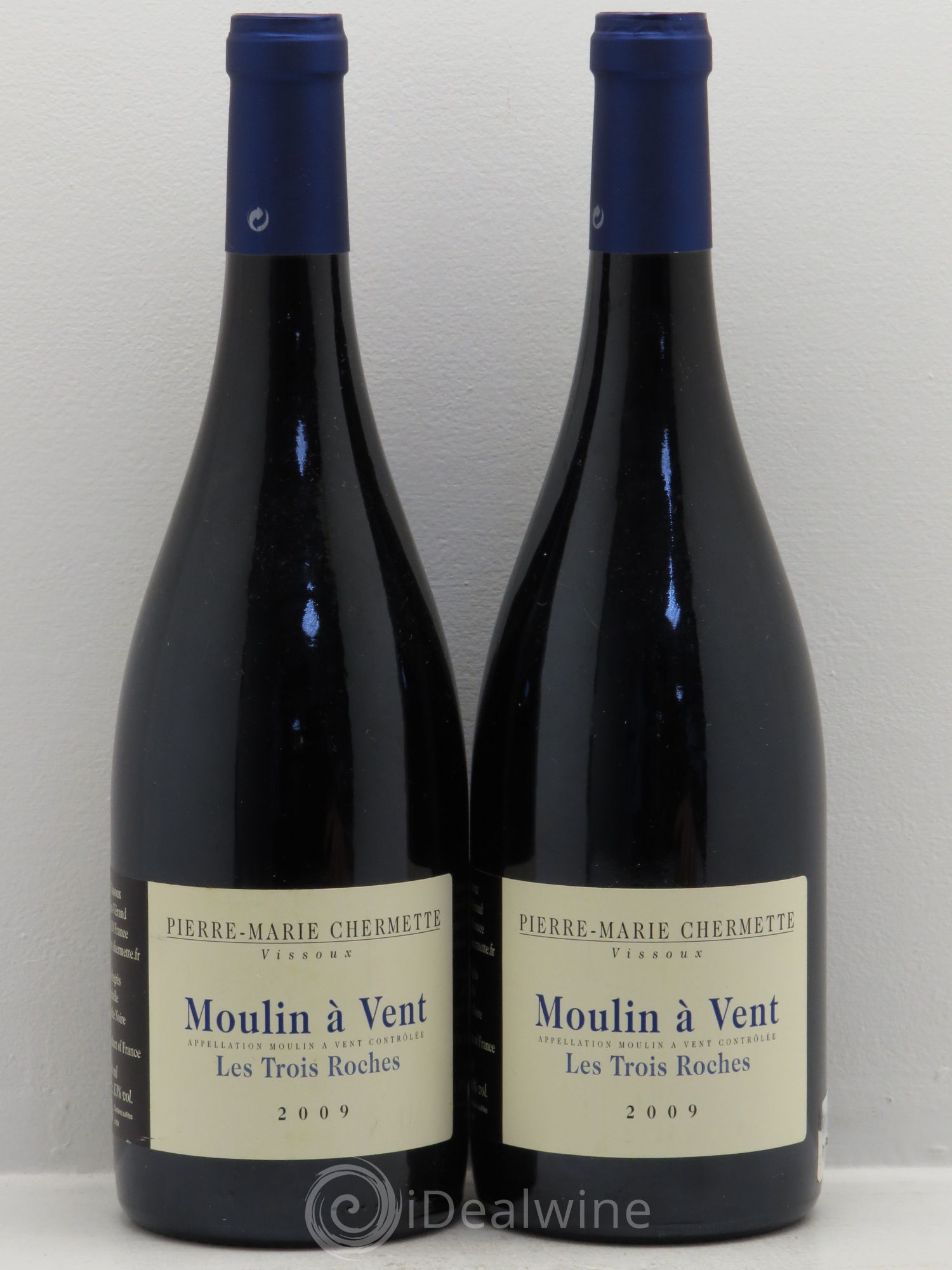 Moulin-à-Vent Les trois roches du Vissoux 2009 - Posten von 2 Flaschen - 0