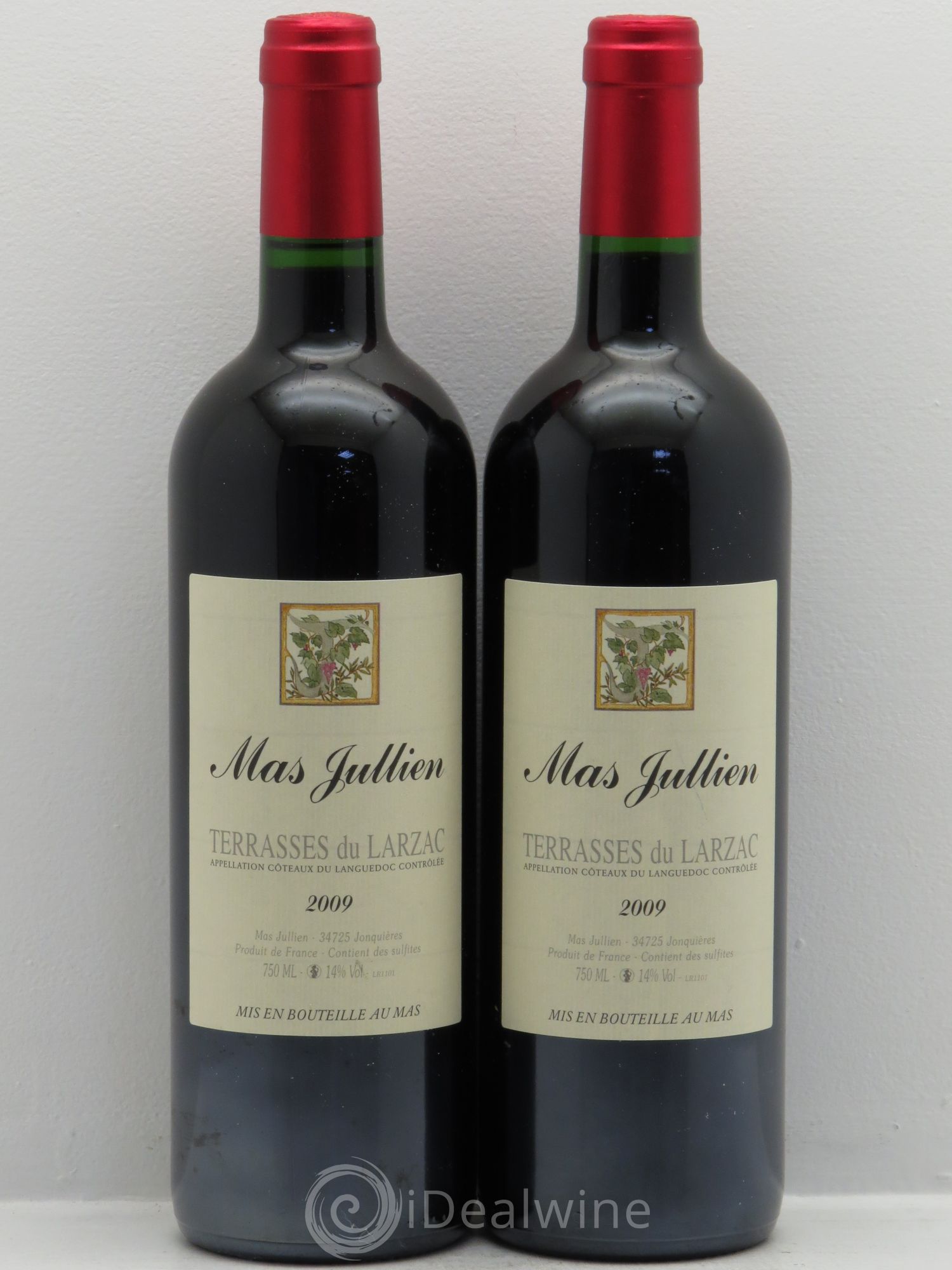 Terrasses du Larzac Mas Jullien Olivier Jullien 2009 - Lot de 2 bouteilles - 0
