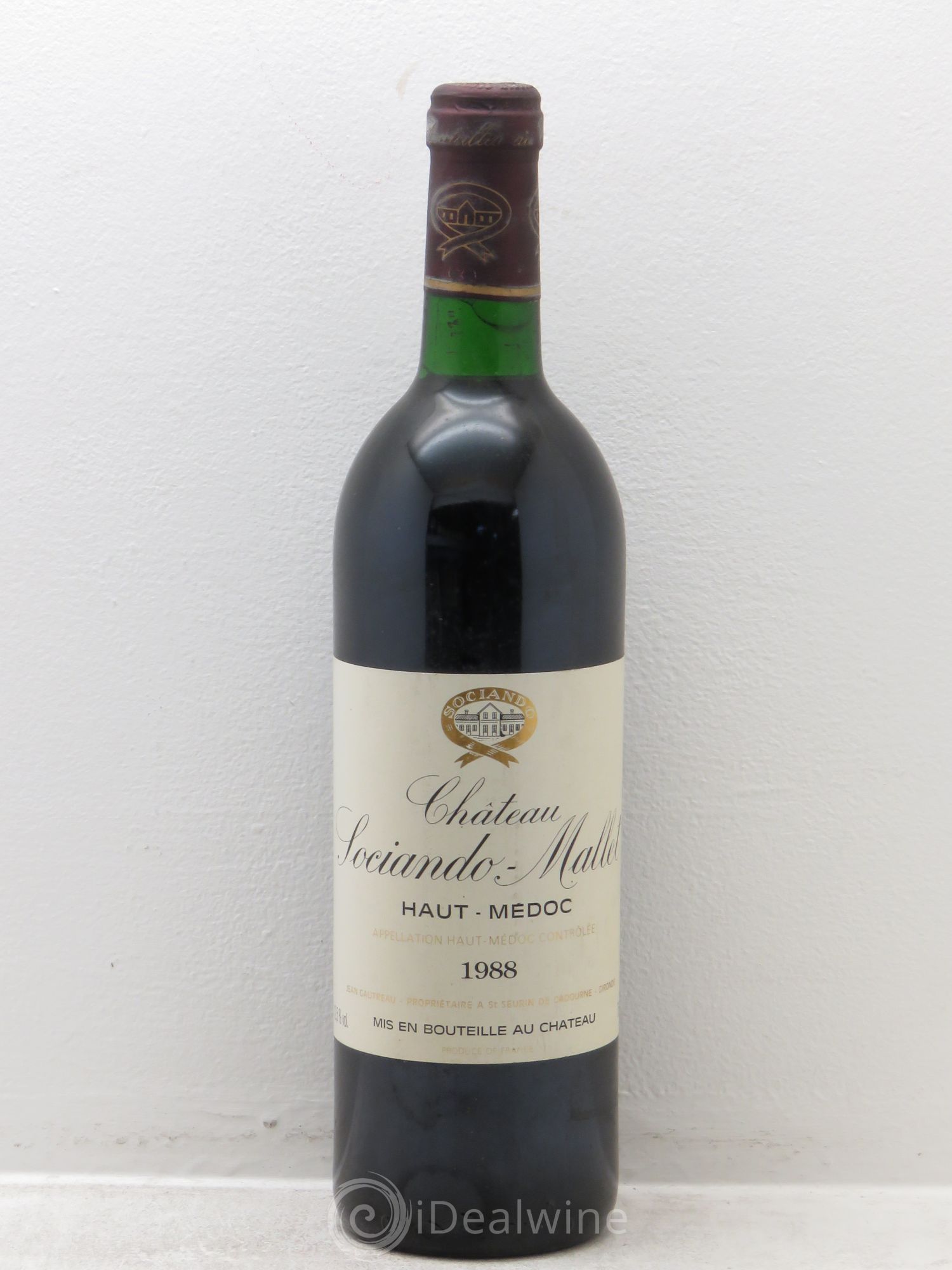Château Sociando Mallet 1988 - Lot de 1 bouteille - 0