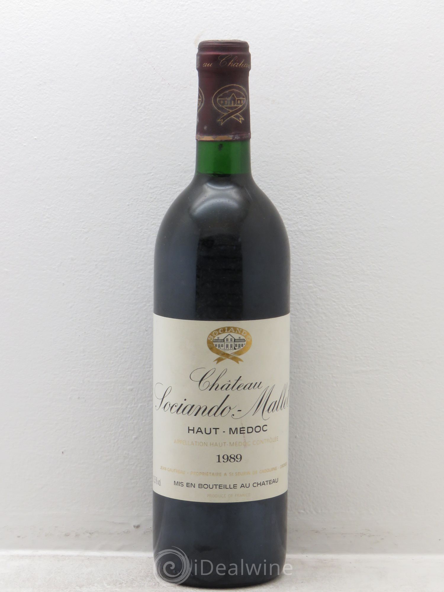 Château Sociando Mallet 1989 - Lot de 1 bouteille - 0