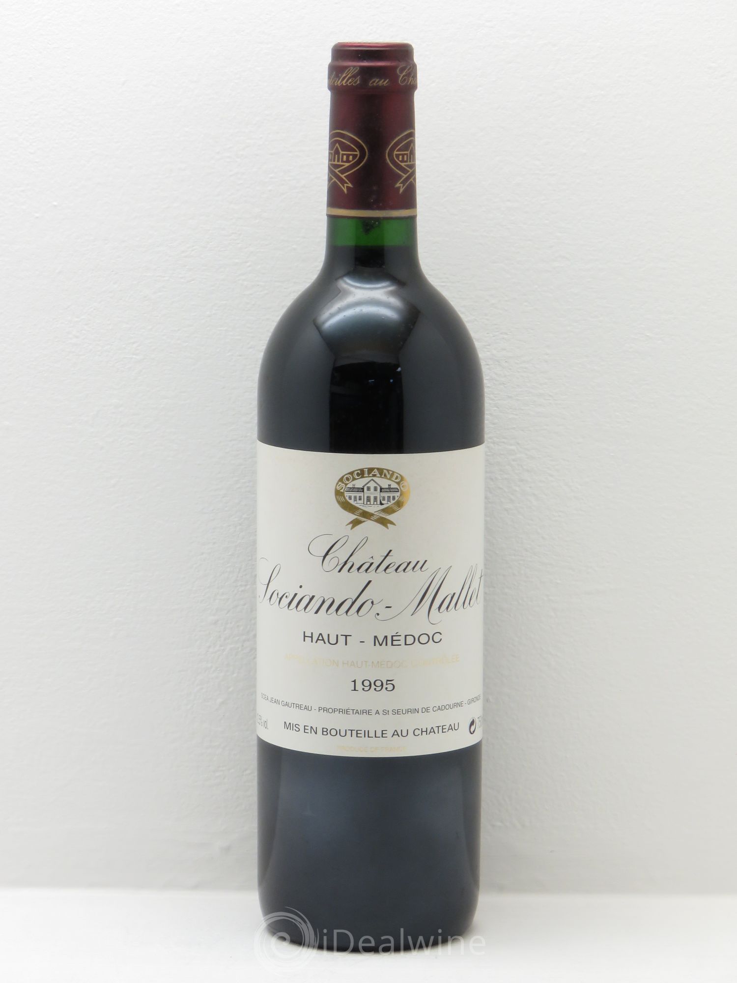 Château Sociando Mallet 1995 - Lot de 1 bouteille - 0