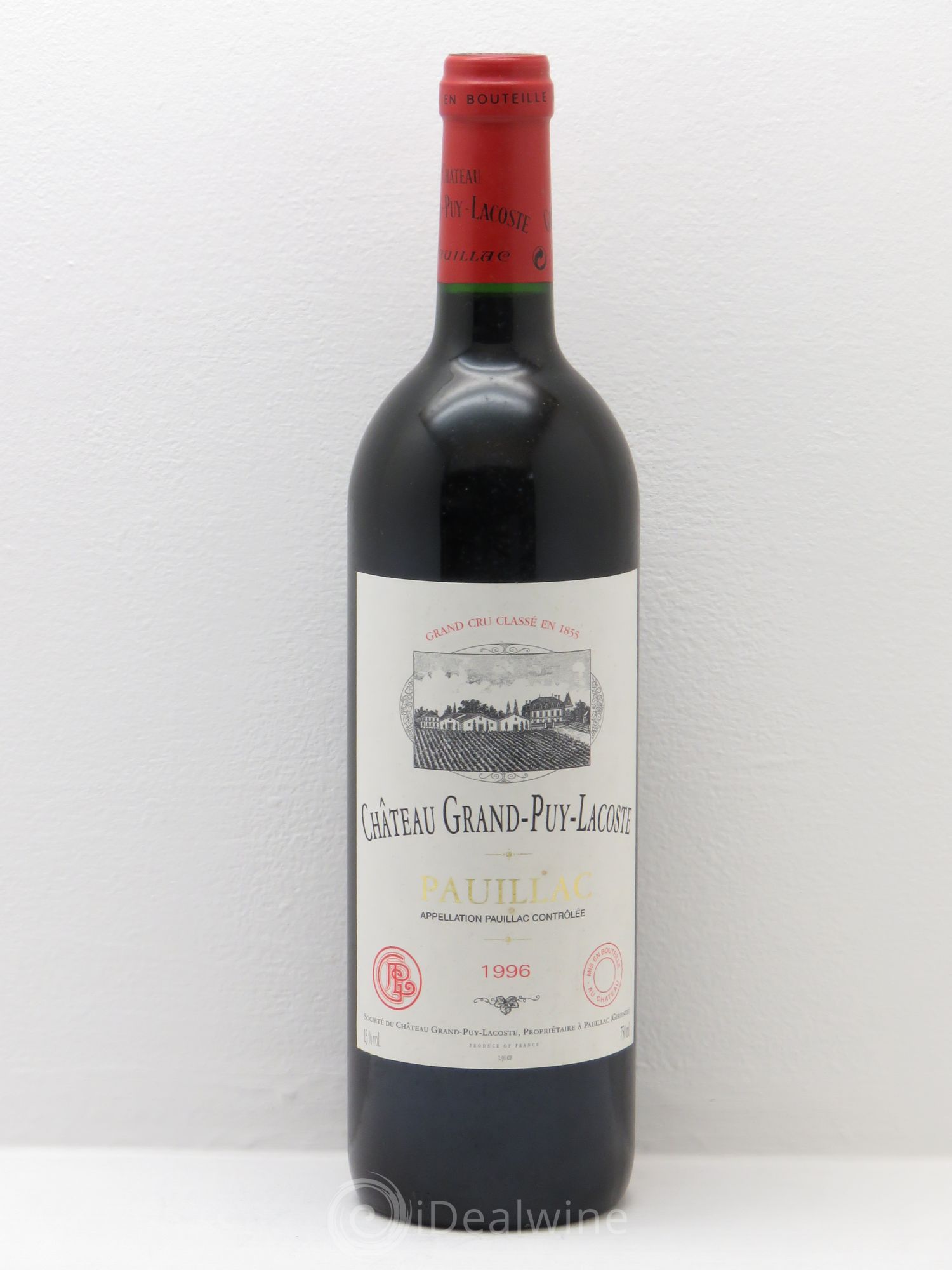 Château Grand Puy Lacoste 5ème Grand Cru Classé 1996 - Lot de 1 bouteille - 0