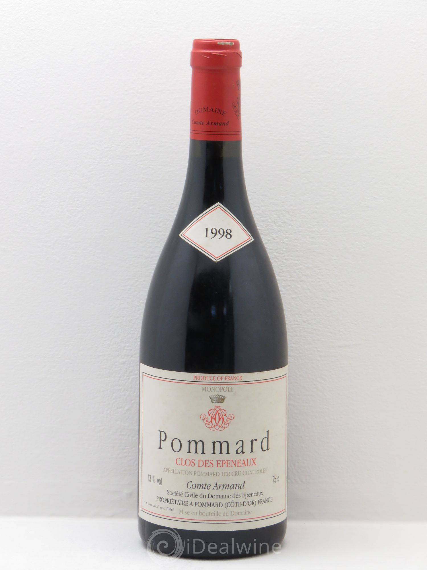 Pommard 1er Cru Clos des Epeneaux Comte Armand 1998 - Lot de 1 bouteille - 0