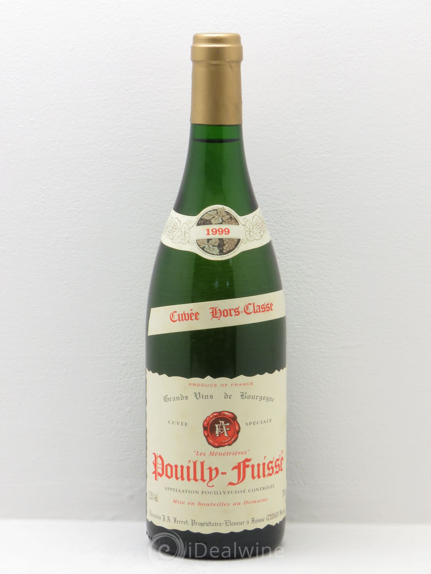 Pouilly-Fuissé les menetrieres cuvée hors classe 1999 - Posten von 1 Flasche - 0