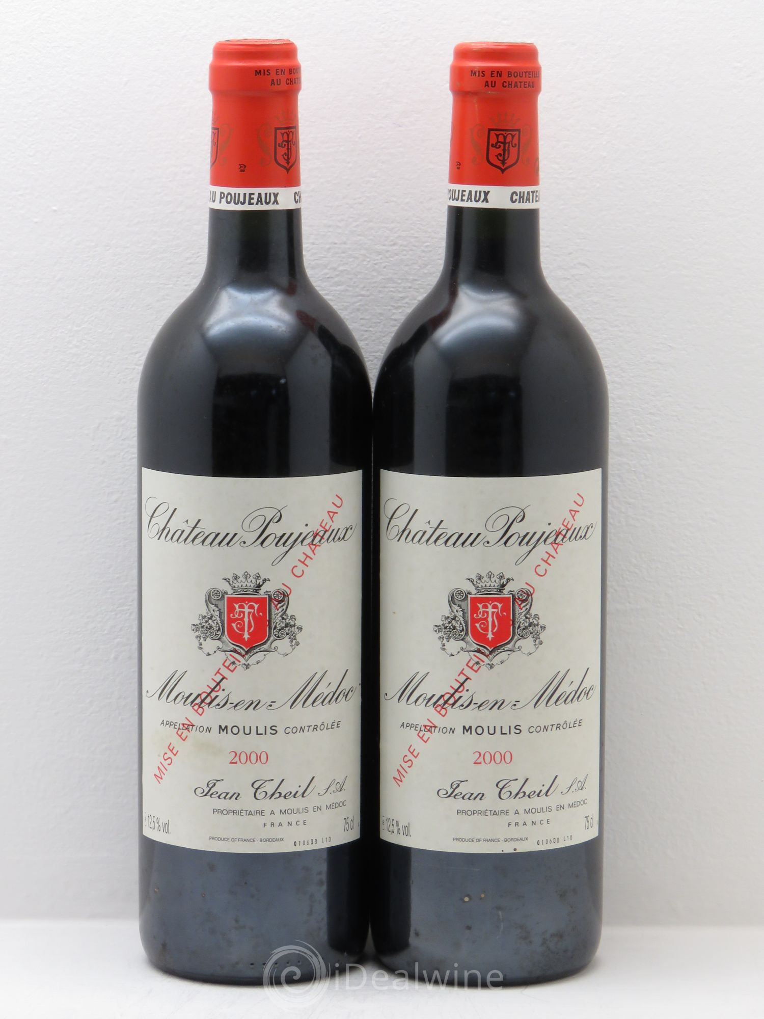 Château Poujeaux 2000 - Lot de 2 bouteilles - 0