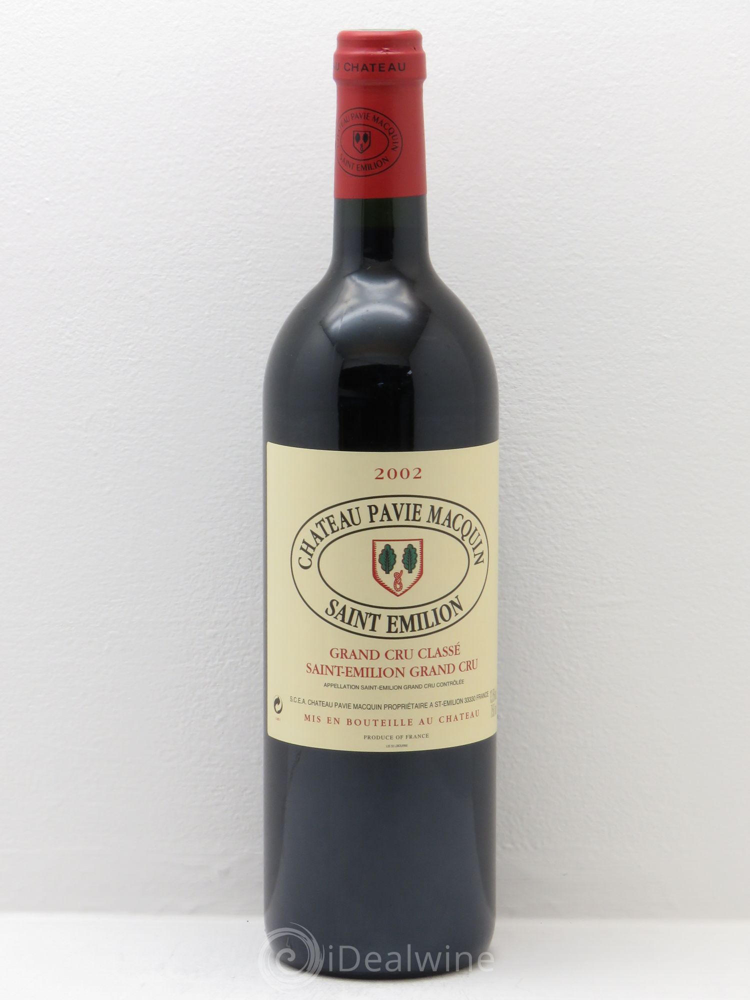 Château Pavie Macquin 1er Grand Cru Classé B 2002 - Lot de 1 bouteille - 0