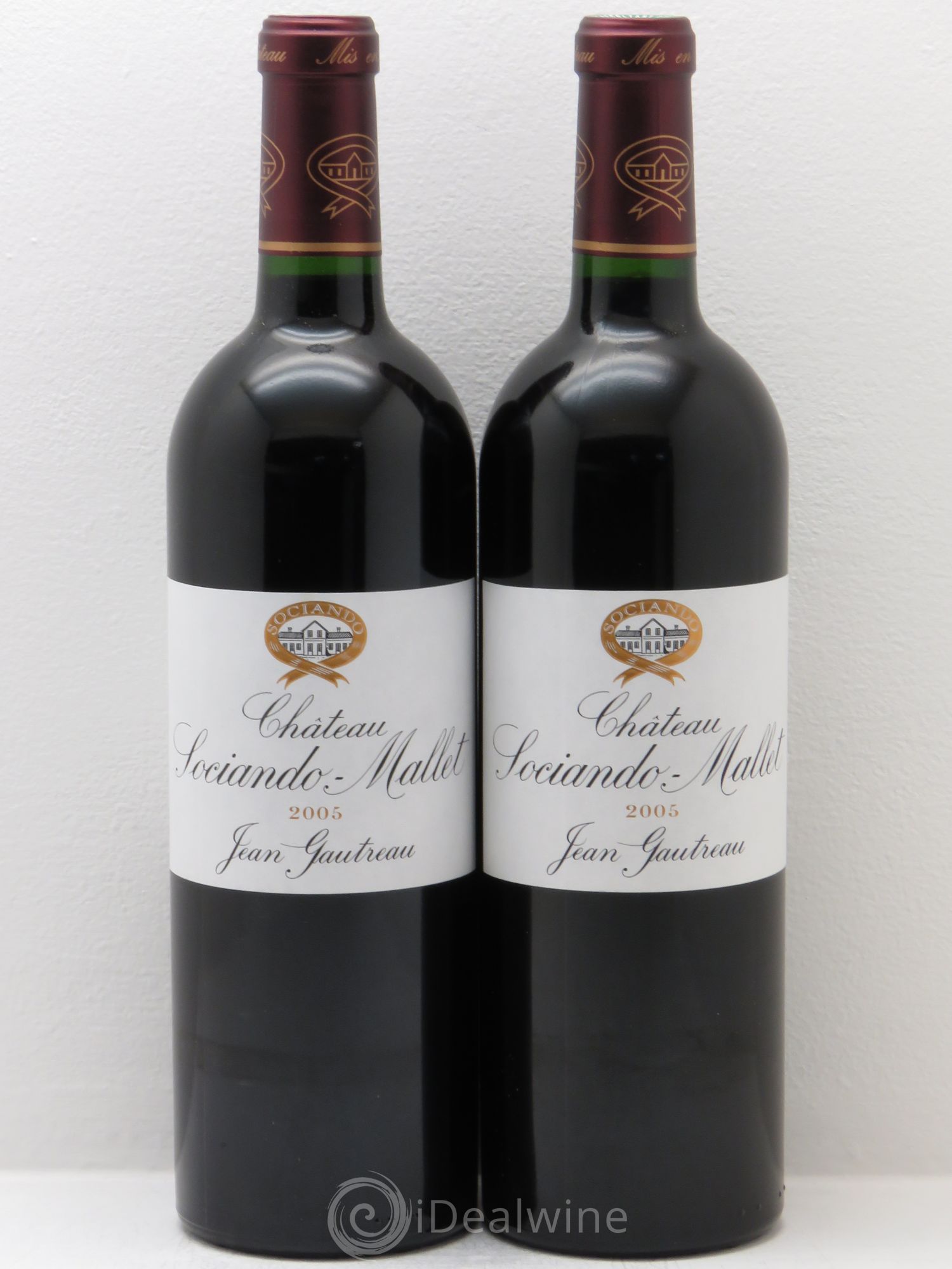 Château Sociando Mallet 2005 - Lot de 2 bouteilles - 0