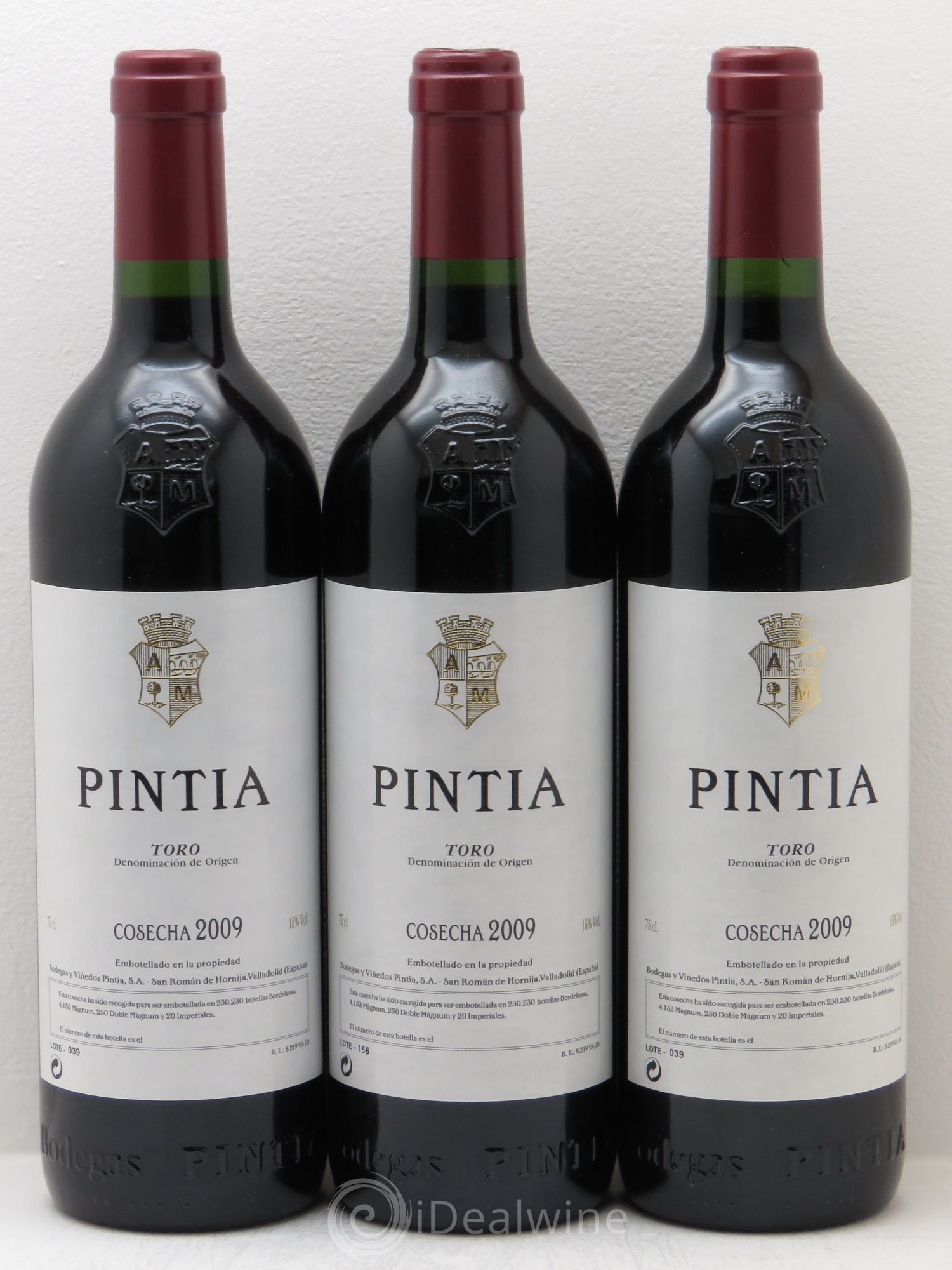 Toro DO Vega Sicilia Pintia Famille Alvarez 2009 - Lot de 3 bouteilles - 0