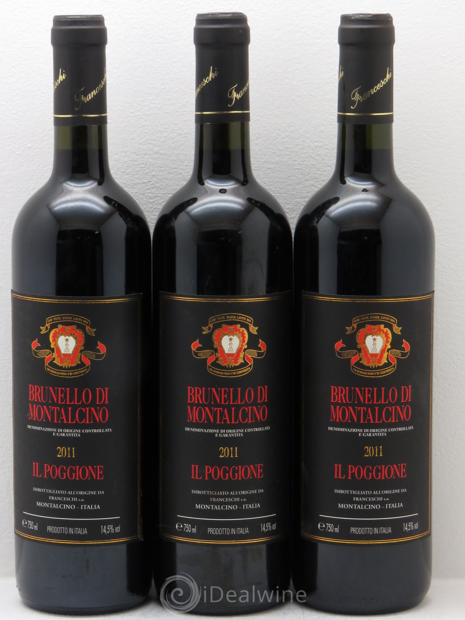 Brunello di Montalcino DOCG Il Poggione Lavinio Franceschi 2011 - Lot de 3 bouteilles - 0