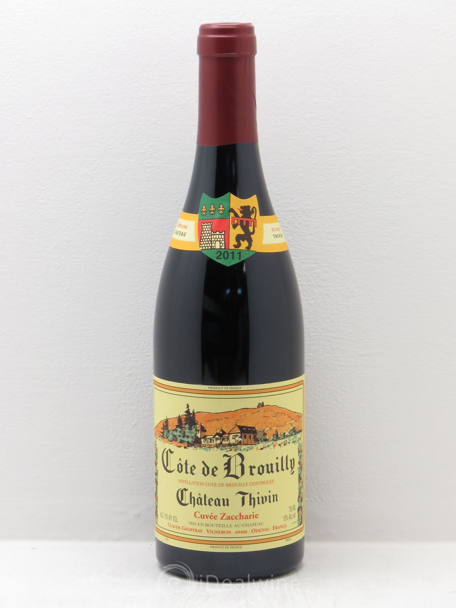 Côte de Brouilly Cuvée Zaccharie Château Thivin 2011 - Lot de 1 bouteille - 0