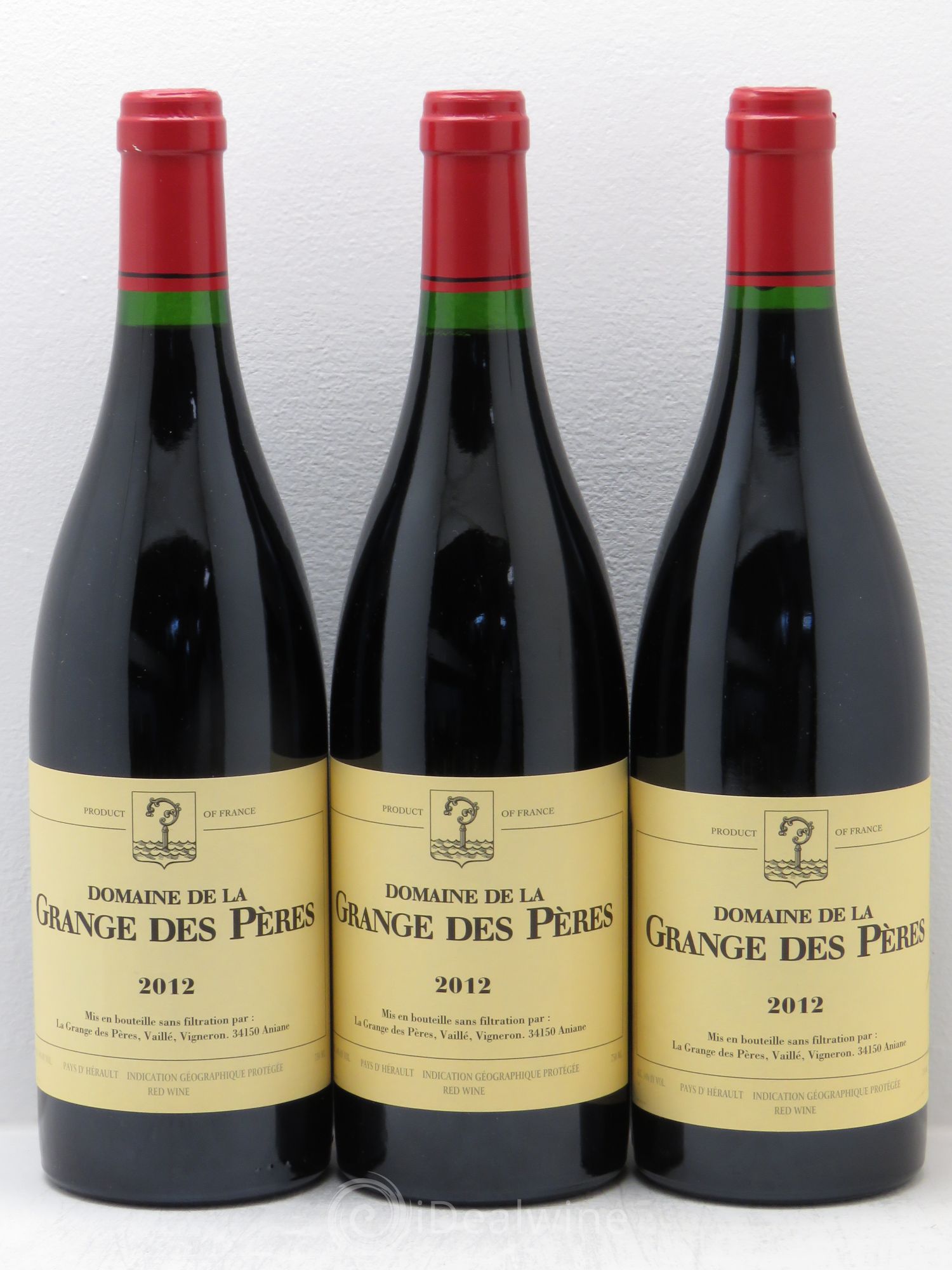 Pays d'Hérault Grange des Pères Laurent Vaillé 2012 - Lot de 3 bouteilles - 0