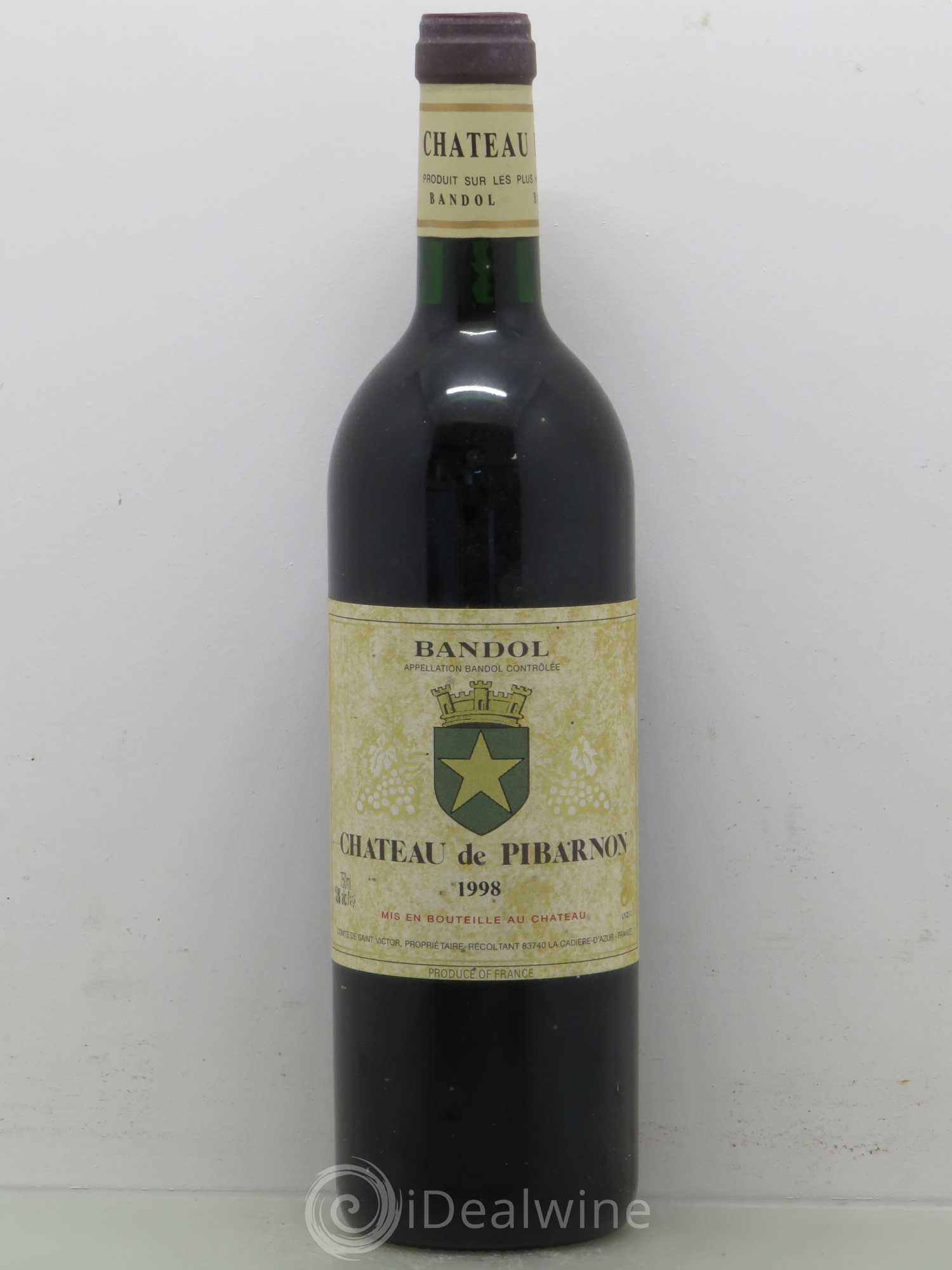 Bandol Château de Pibarnon Comte de Saint-Victor 1998 - Lot de 1 bouteille - 0