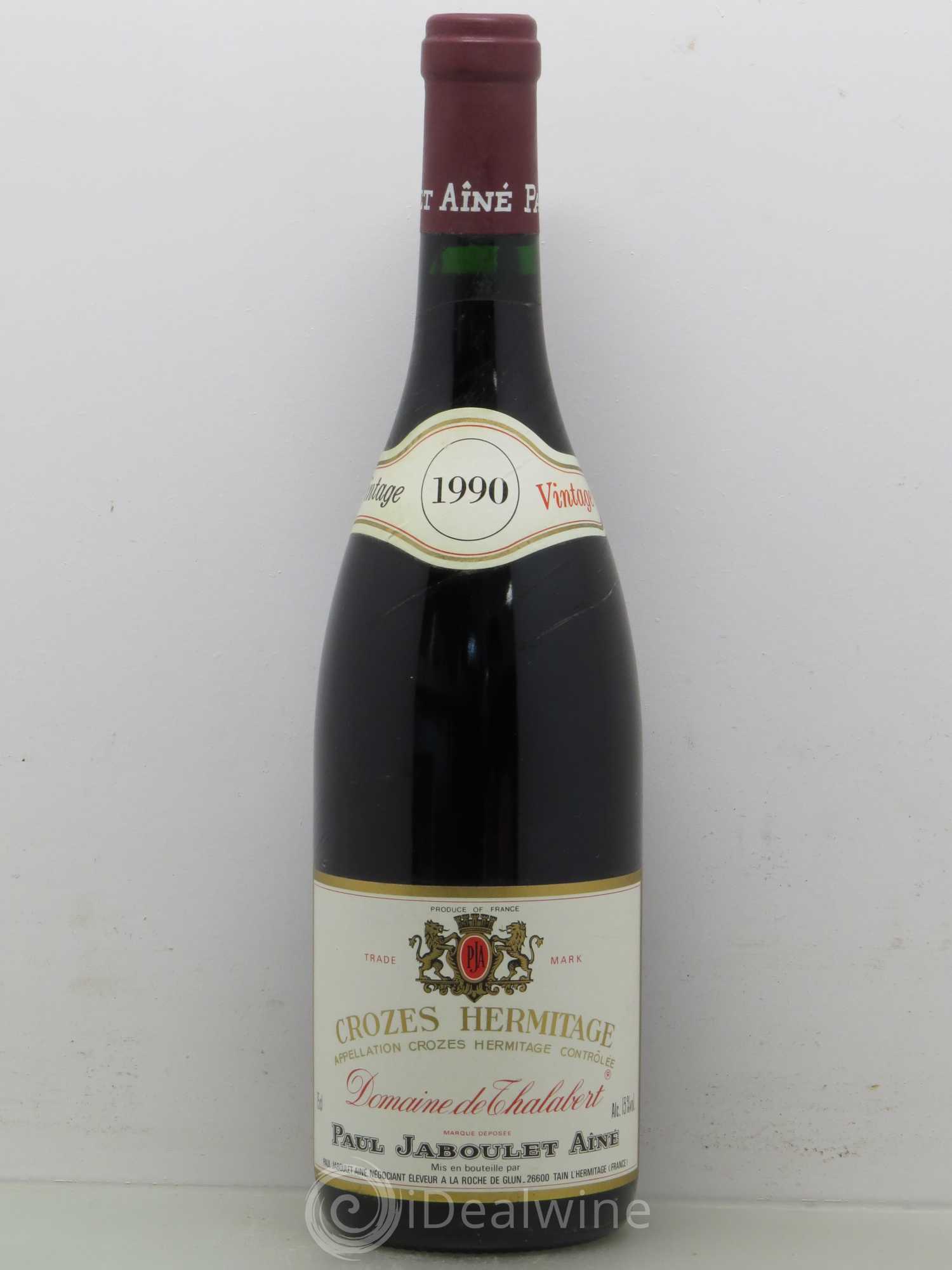 Crozes-Hermitage Domaine de Thalabert Paul Jaboulet Ainé 1990 - Lot de 1 bouteille - 0