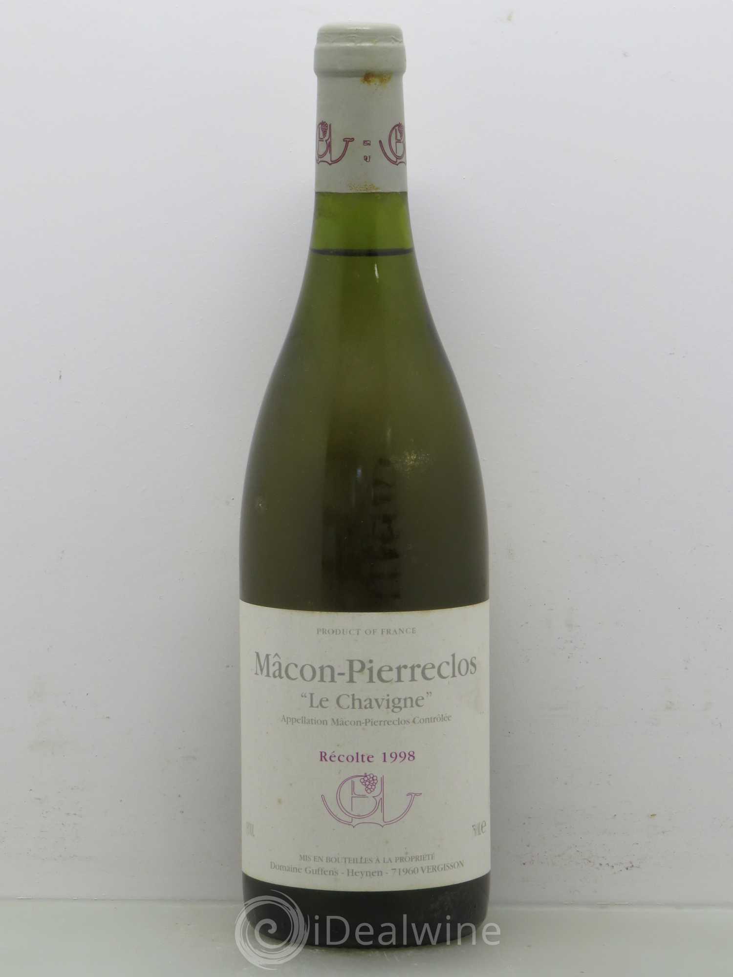 Mâcon-Pierreclos Le Chavigne Guffens-Heynen 1998 - Lot de 1 bouteille - 0