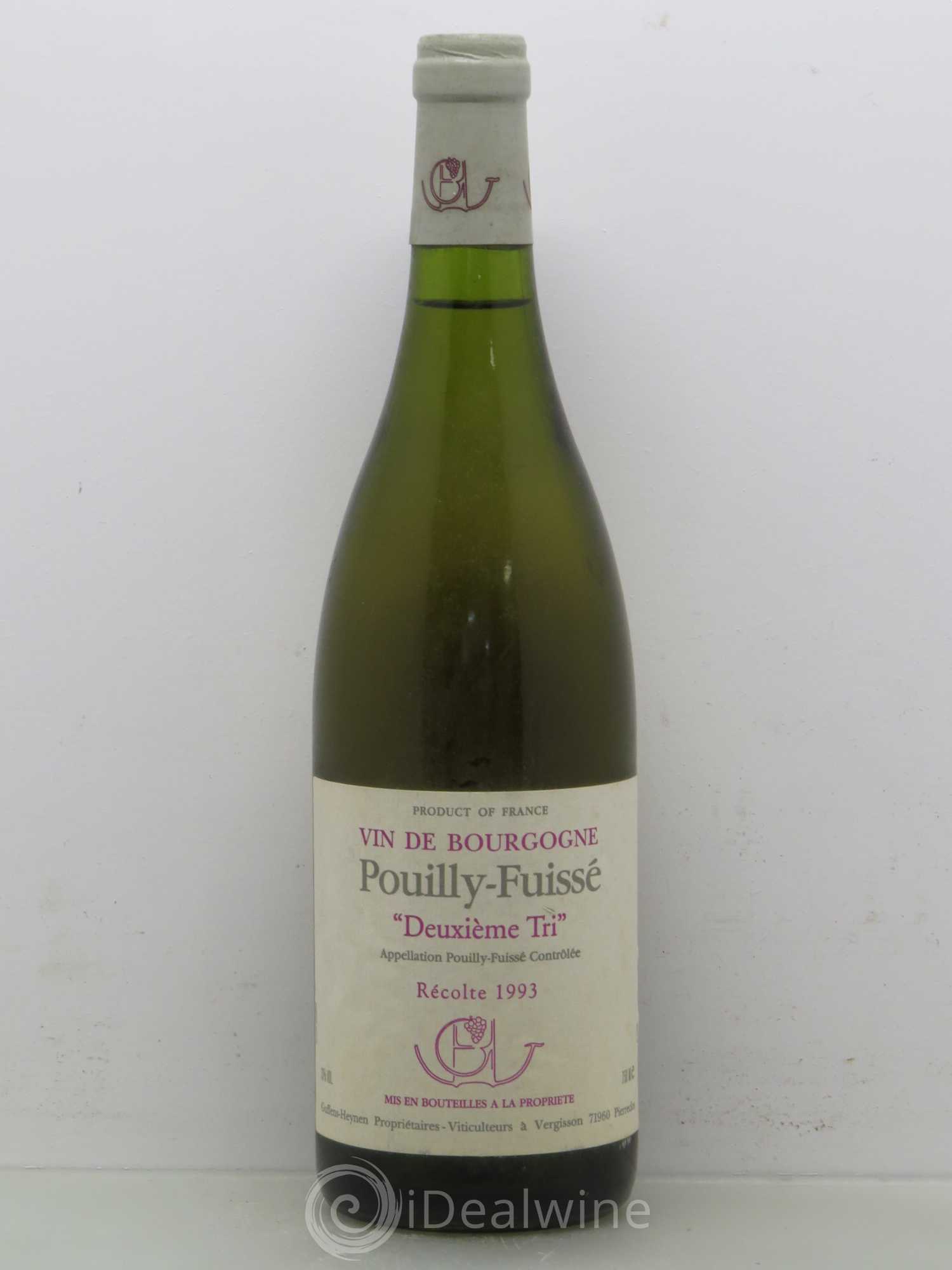 Pouilly-Fuissé Deuxième tri - Guffens-Heynen 1993 - Posten von 1 Flasche - 0