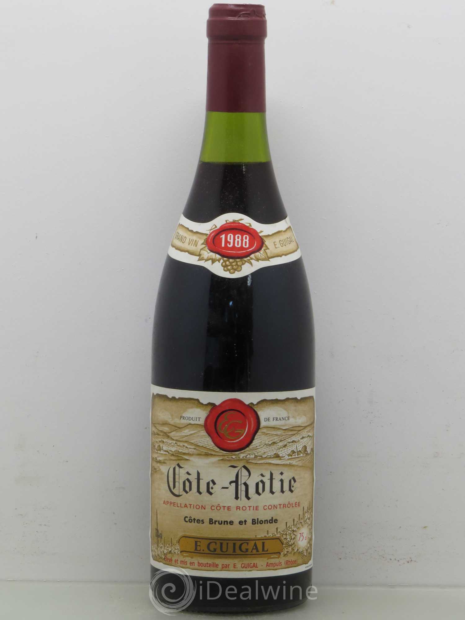 Côte-Rôtie Côtes Brune et Blonde Guigal 1988 - Lot de 1 bouteille - 0