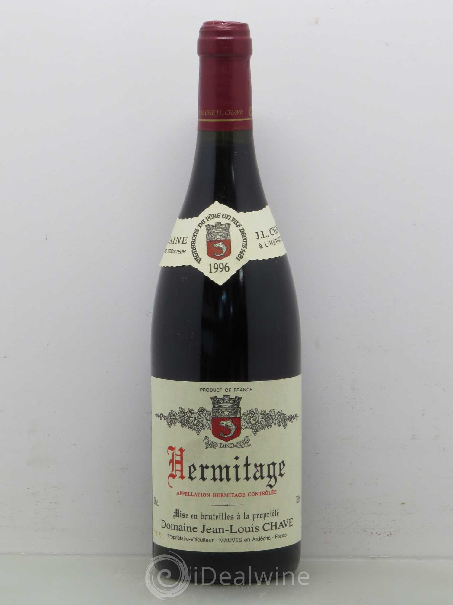 Hermitage Jean-Louis Chave 1996 - Lot de 1 bouteille - 0