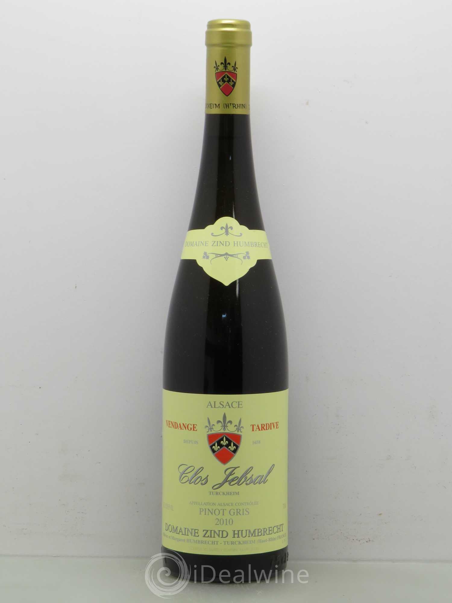 Alsace Pinot Gris Clos Jebsal Vendanges Tardives Zind-Humbrecht (Domaine) 2010 - Lotto di 1 bottiglia - 0