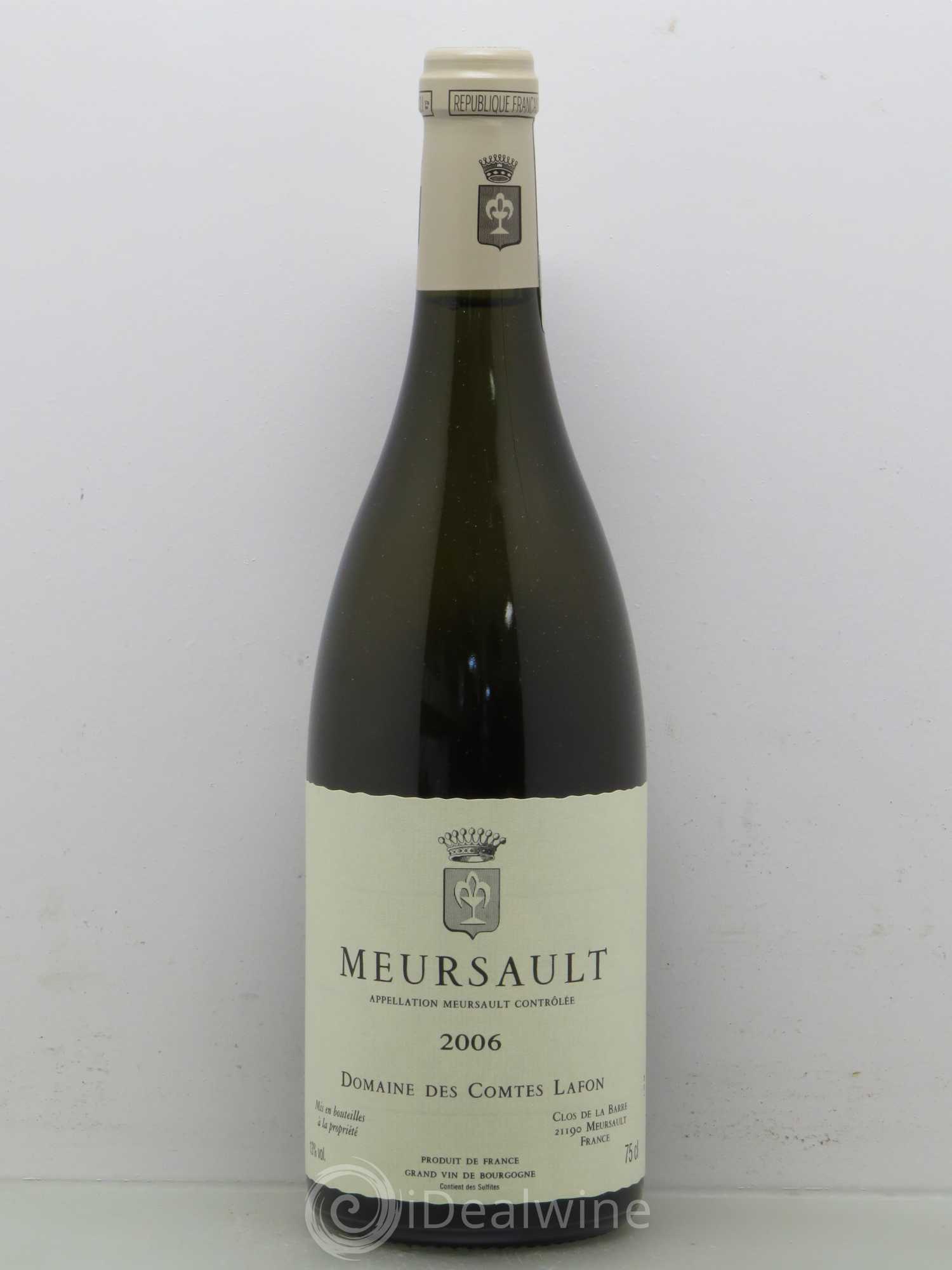 Meursault Comtes Lafon (Domaine des) 2006 - Lot de 1 bouteille - 0