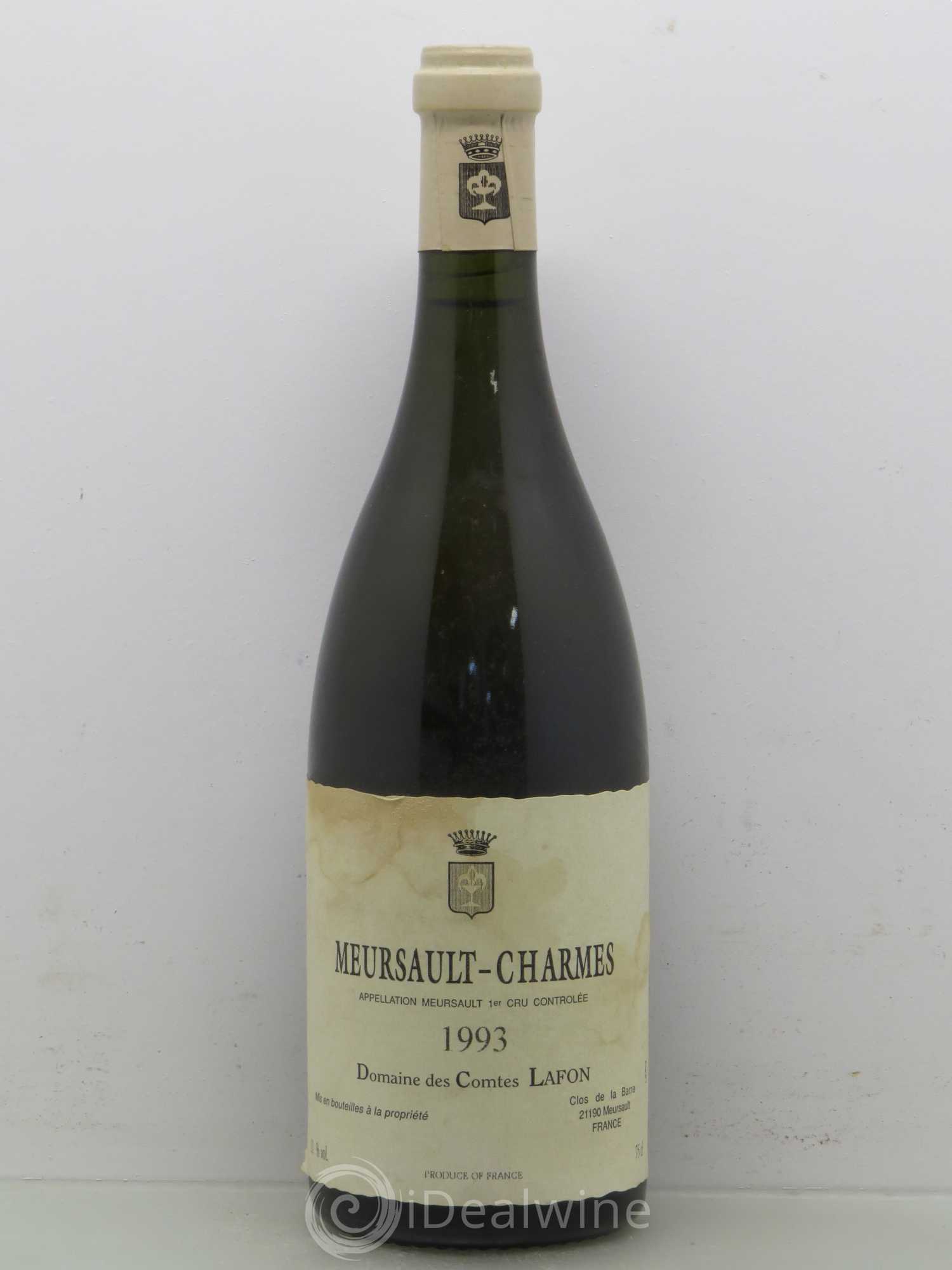 Meursault 1er Cru Charmes Comtes Lafon (Domaine des) 1993 - Lot de 1 bouteille - 0