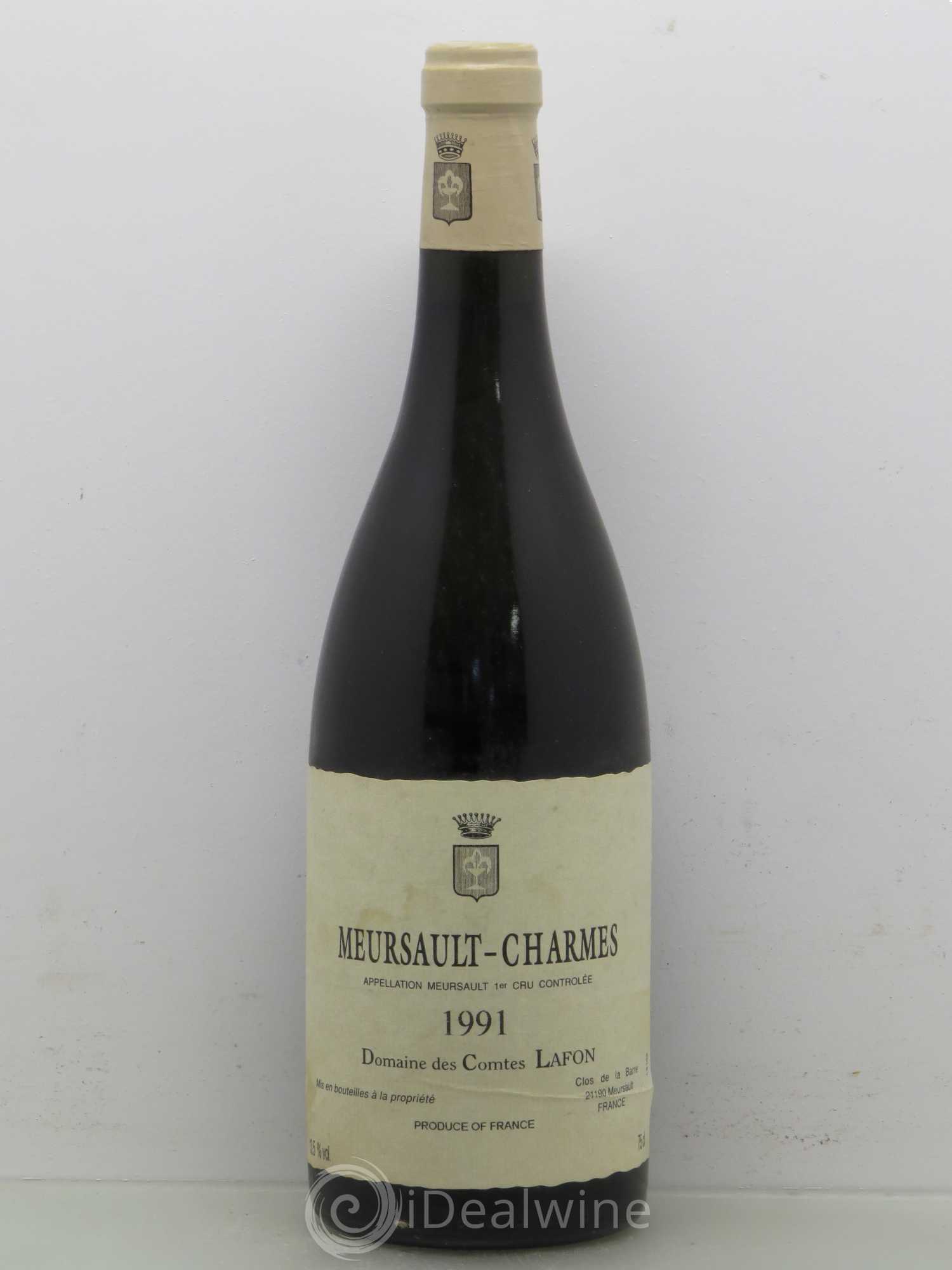 Meursault 1er Cru Charmes Comtes Lafon (Domaine des) 1991 - Lot de 1 bouteille - 0