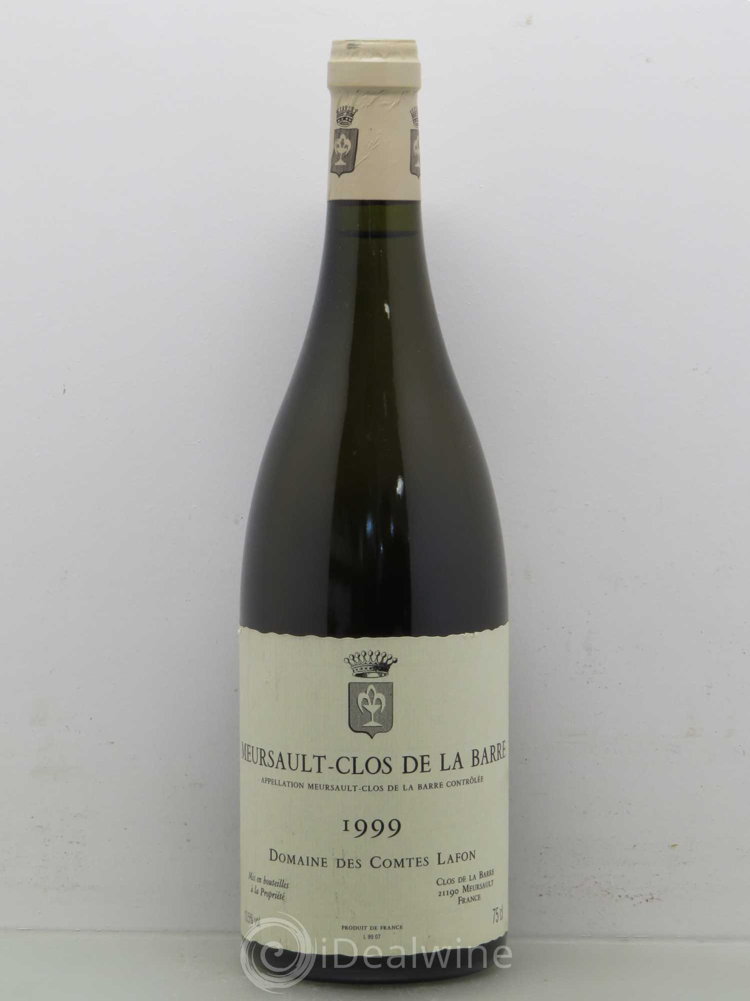 Meursault Clos de la Barre Comtes Lafon (Domaine des) 1999 - Lot de 1 bouteille - 0