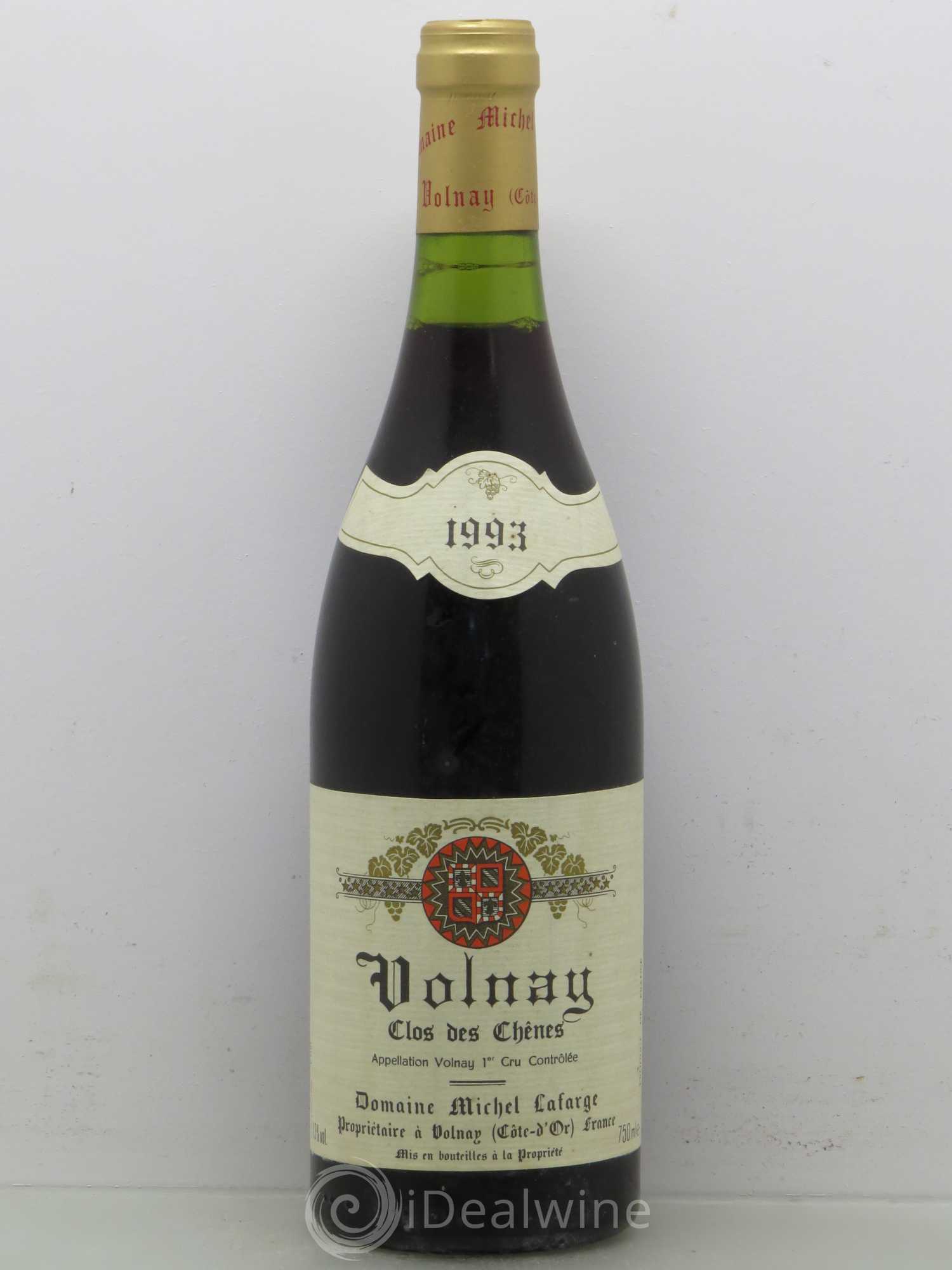 Volnay 1er Cru Clos des Chênes Lafarge (Domaine) 1993 - Lot de 1 bouteille - 0