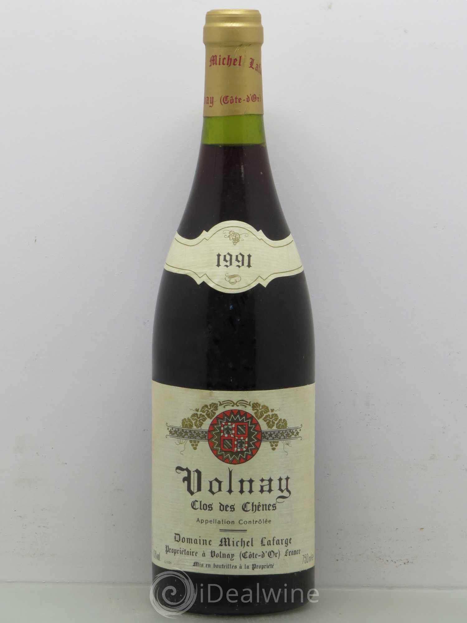 Volnay 1er Cru Clos des Chênes Lafarge (Domaine) 1991 - Lot de 1 bouteille - 0