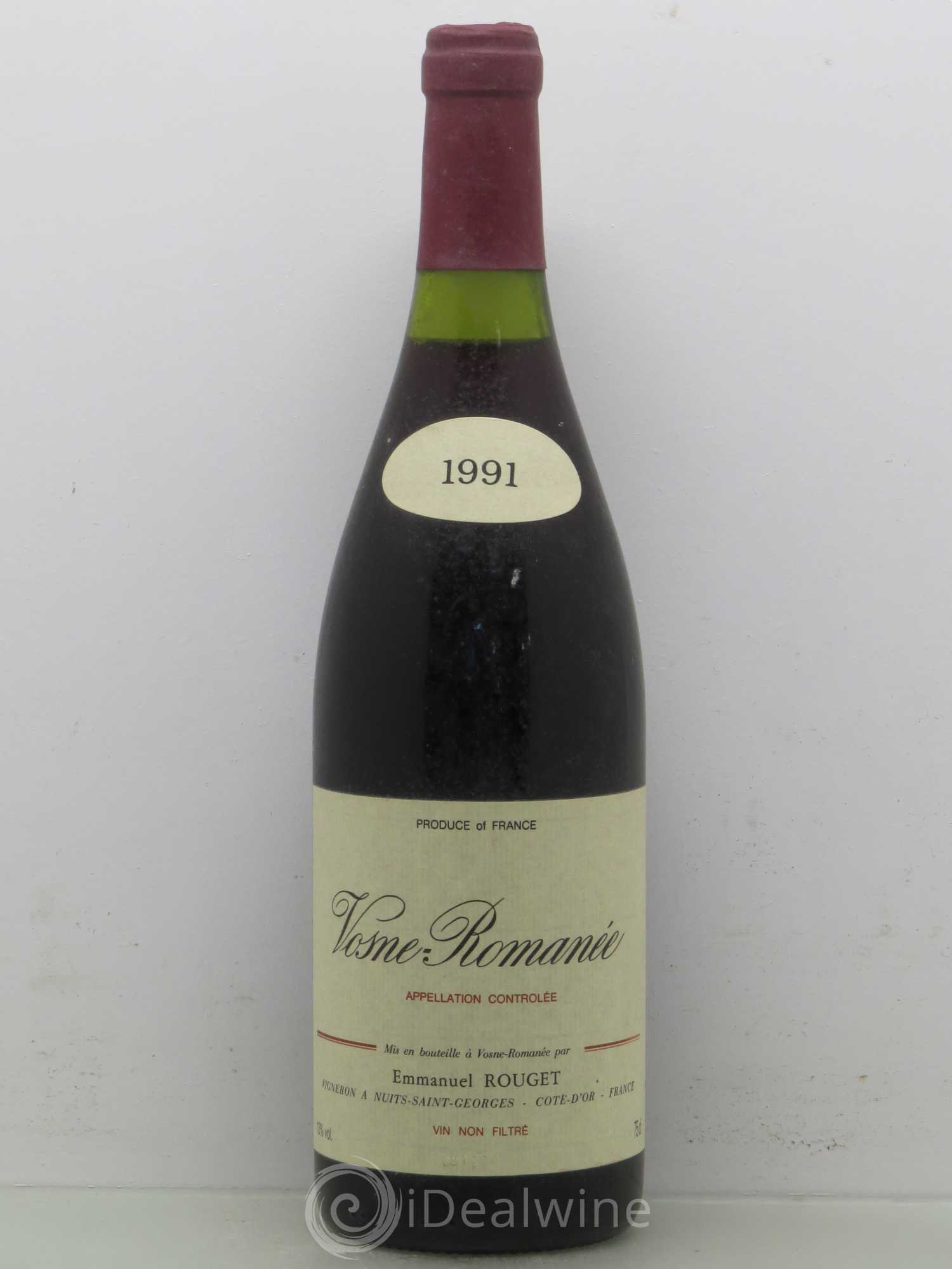 Vosne-Romanée Emmanuel Rouget 1991 - Lot de 1 bouteille - 0