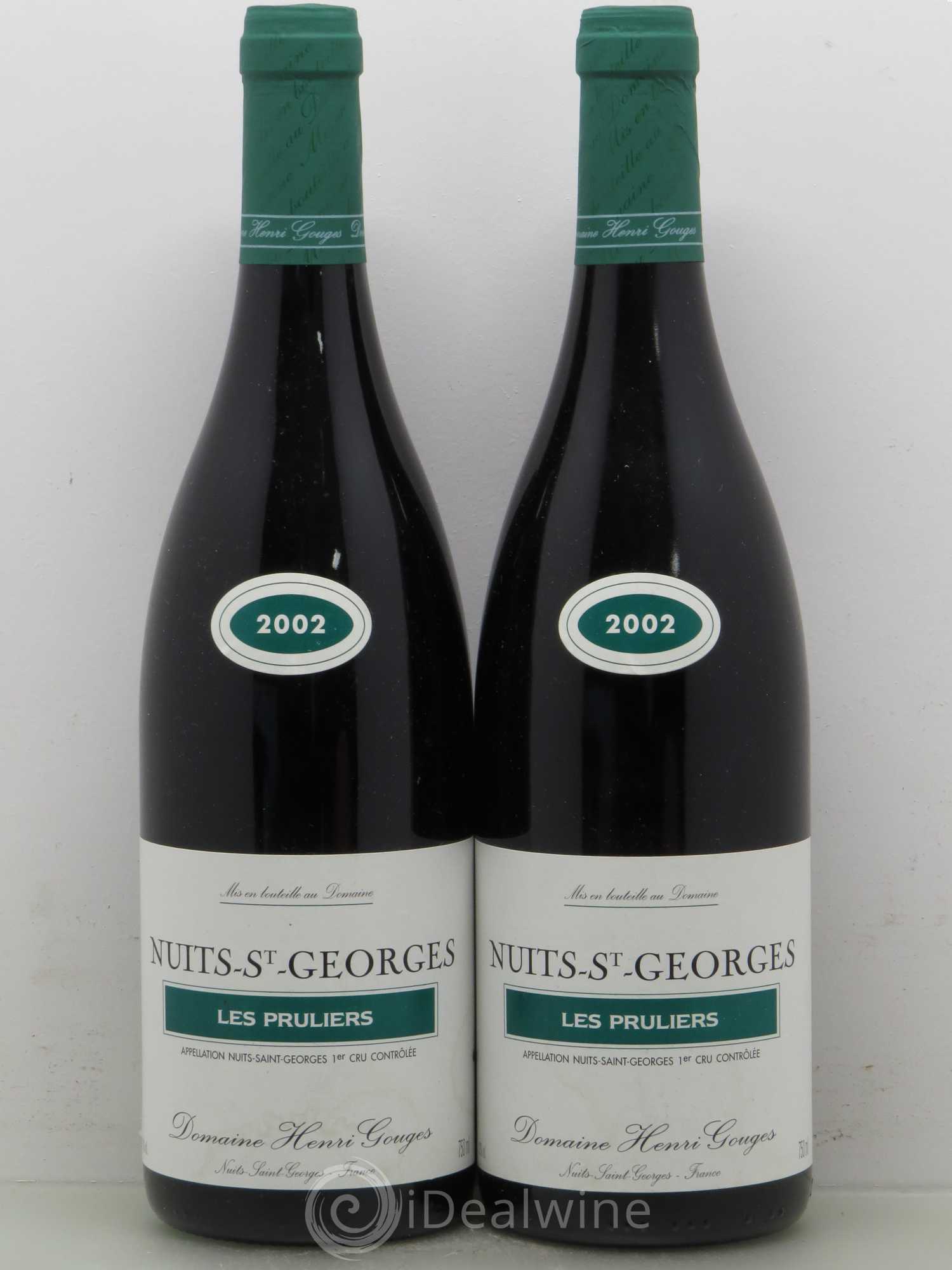 Nuits-Saint-Georges 1er Cru Les Pruliers Henri Gouges 2002 - Lot of 2 bottles - 0