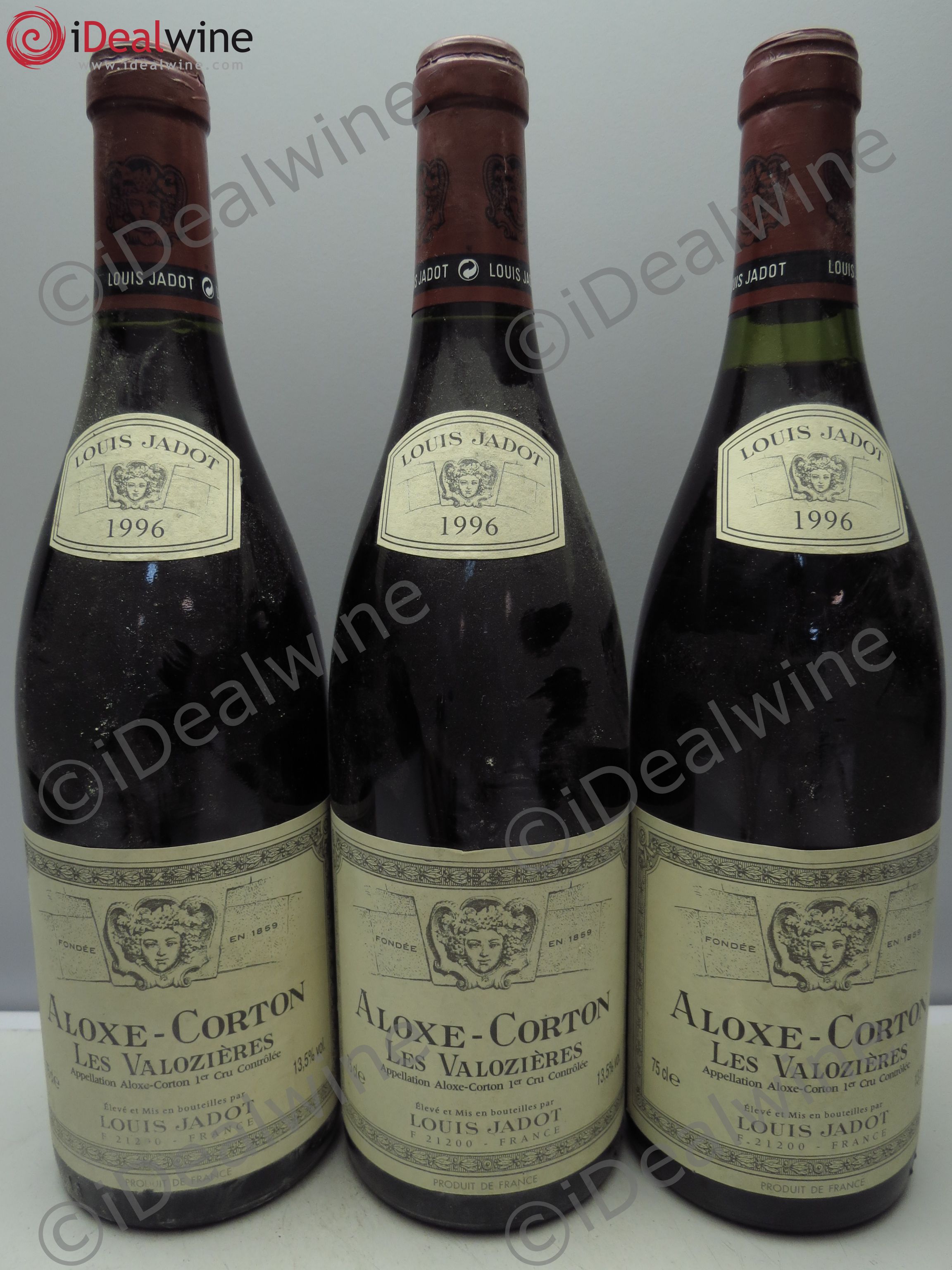 Aloxe-Corton 1er Cru Domaine Louis Jadot (sans prix de reserve / no reserve) 1996 - Posten von 3 Flaschen - 0