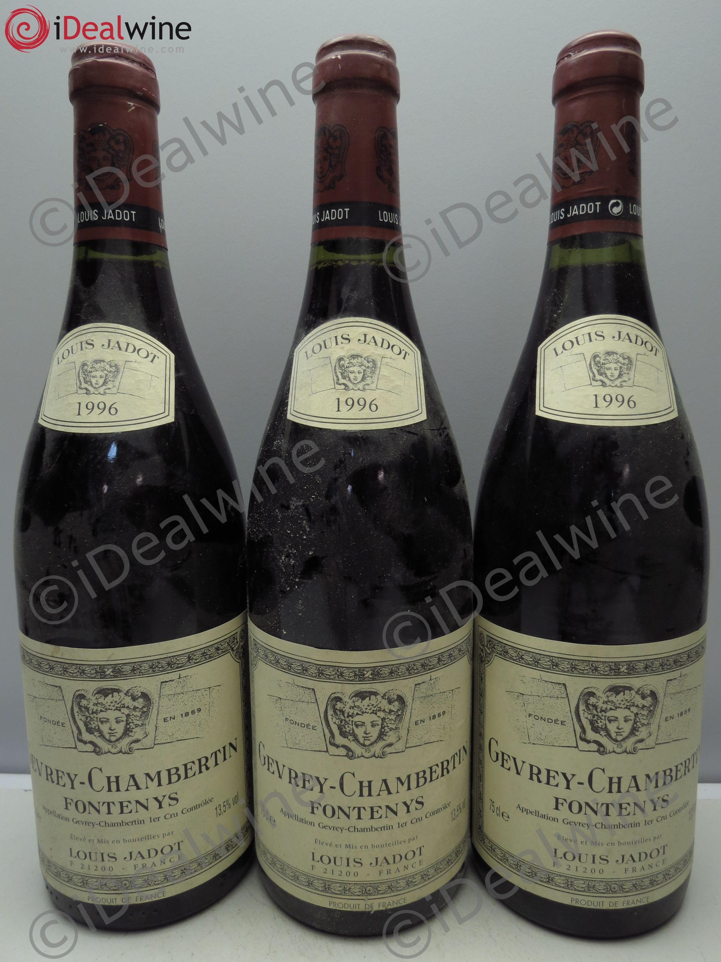 Gevrey-Chambertin 1er Cru 1996 - Lot de 3 bouteilles - 0