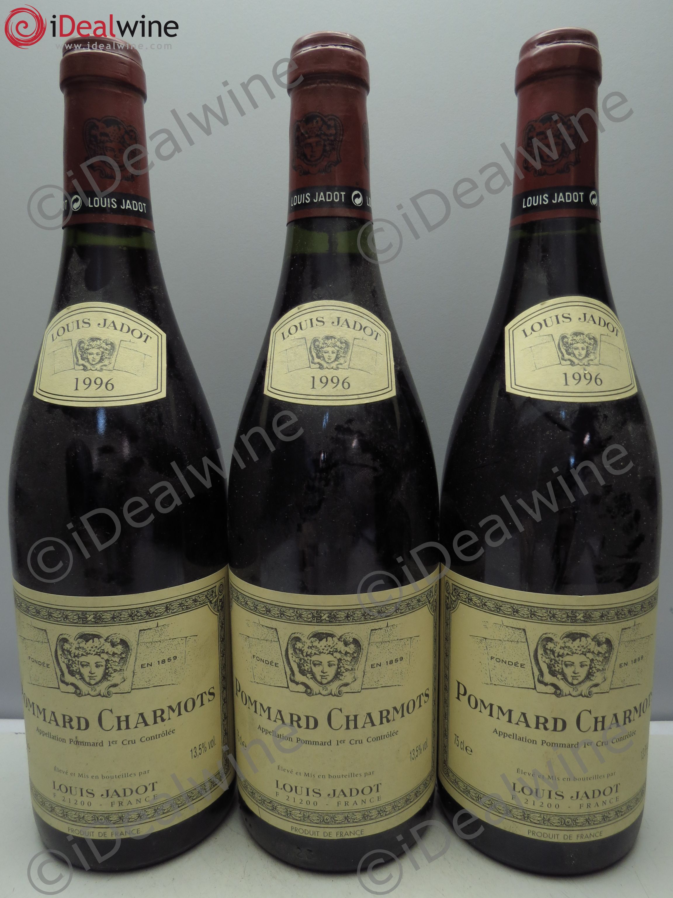 Pommard 1er Cru Domaine Louis Jadot 1996 - Posten von 3 Flaschen - 0