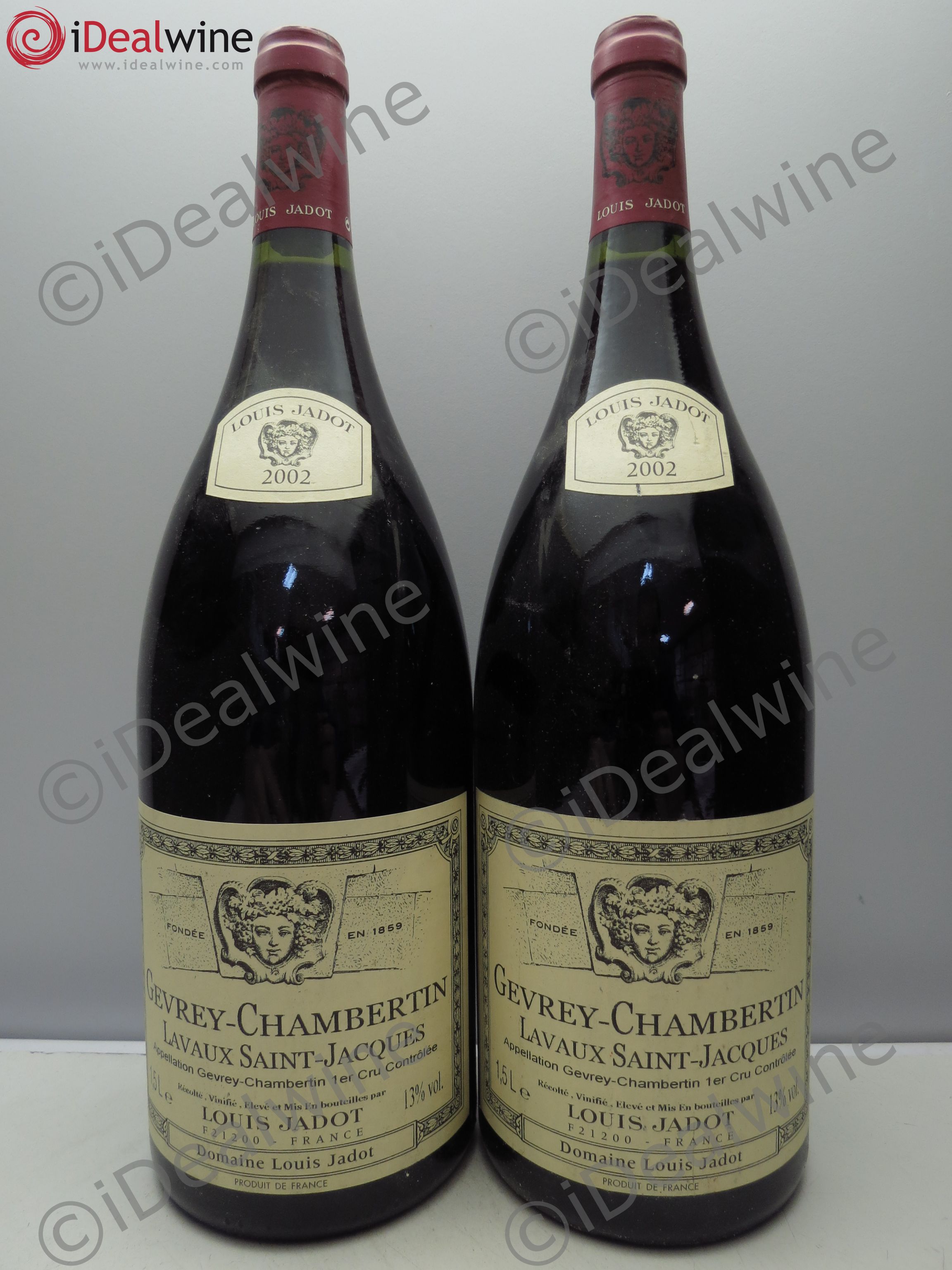 Gevrey-Chambertin 1er Cru 2002 - Lot de 2 magnums - 0