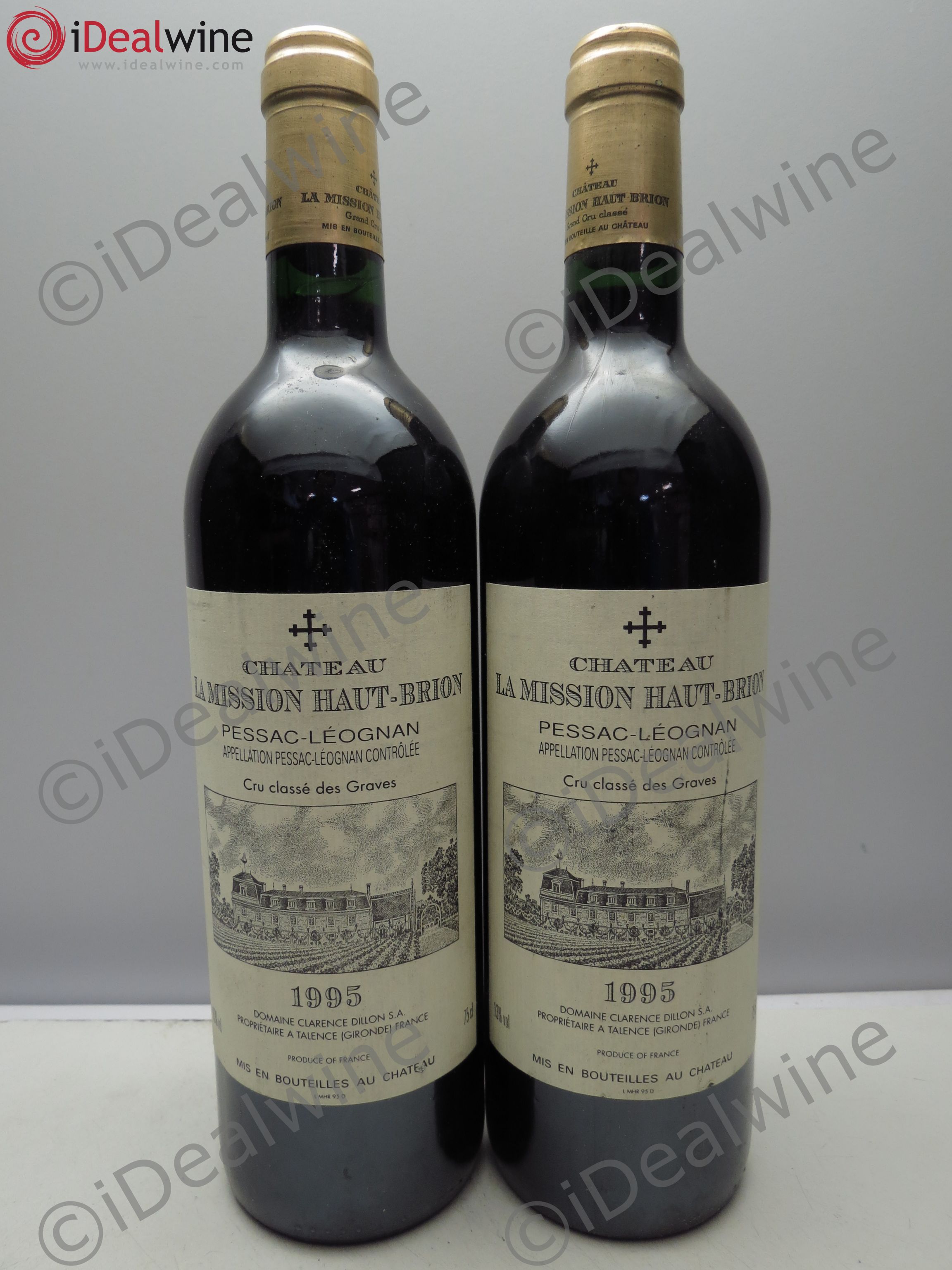 Château la Mission Haut-Brion Cru Classé de Graves 1995 - Lot de 2 bouteilles - 0