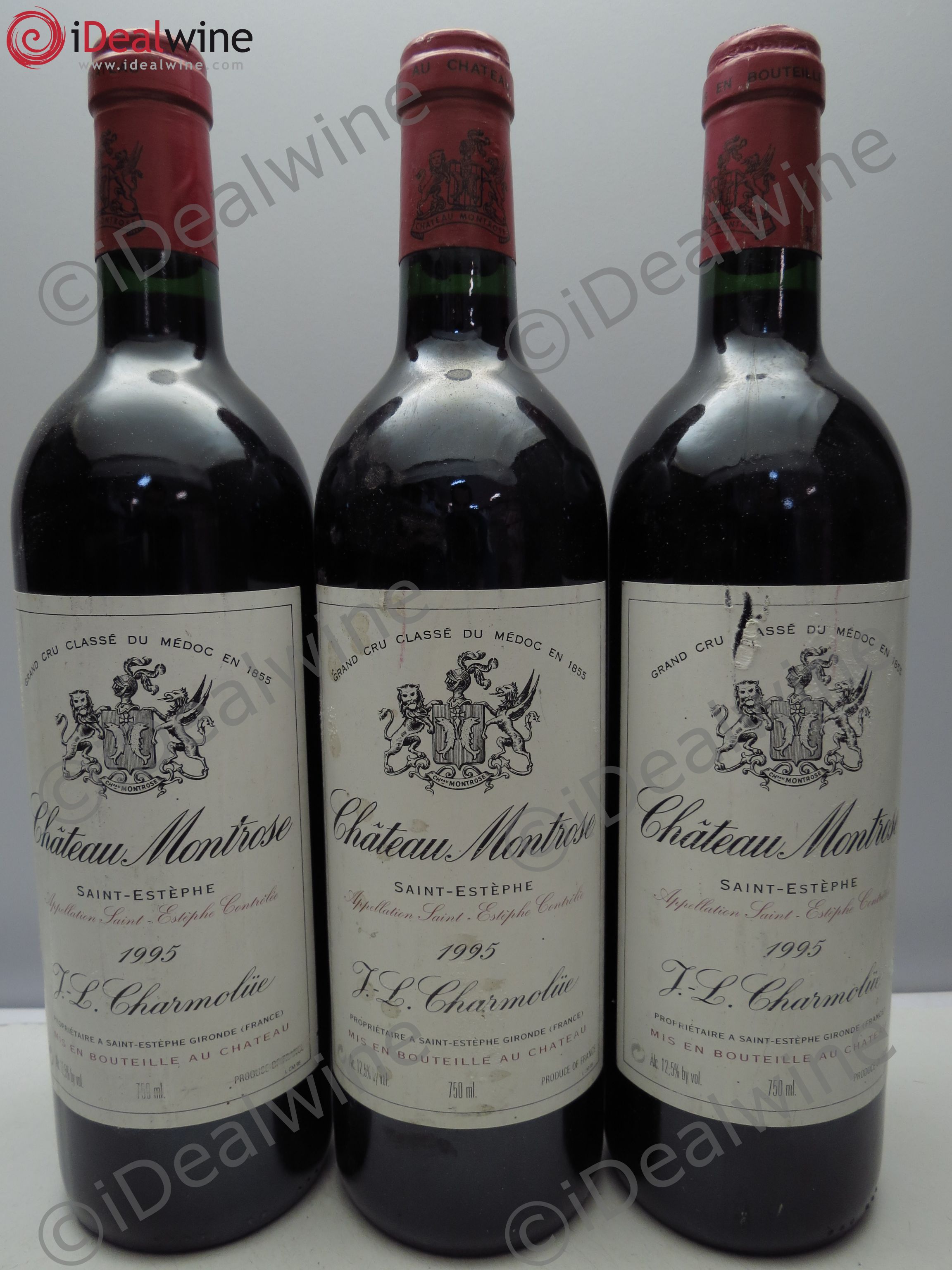 Château Montrose 2ème Grand Cru Classé 1995 - Lot de 3 bouteilles - 0