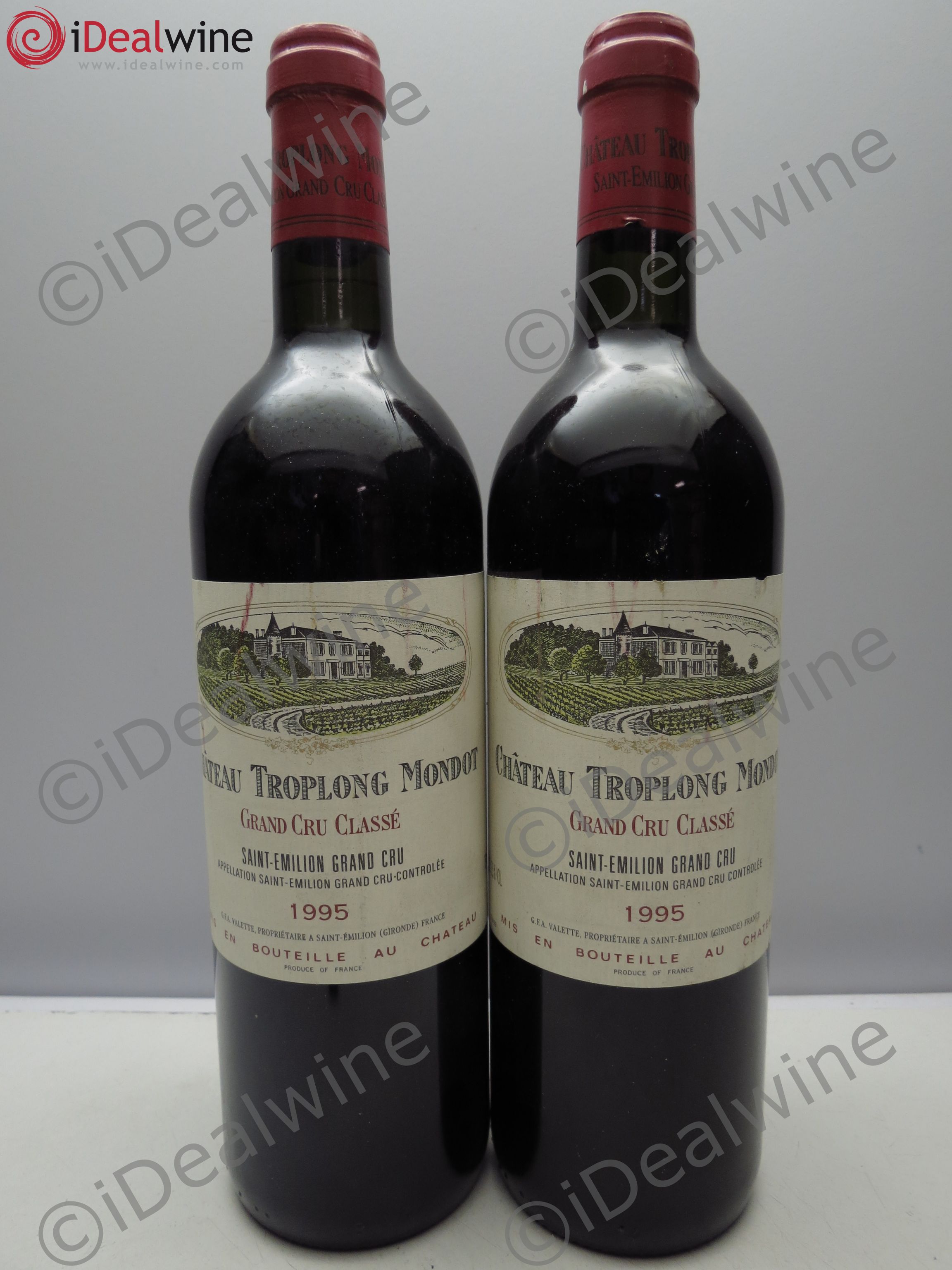 Château Troplong Mondot 1er Grand Cru Classé B 1995 - Lot de 2 bouteilles - 0