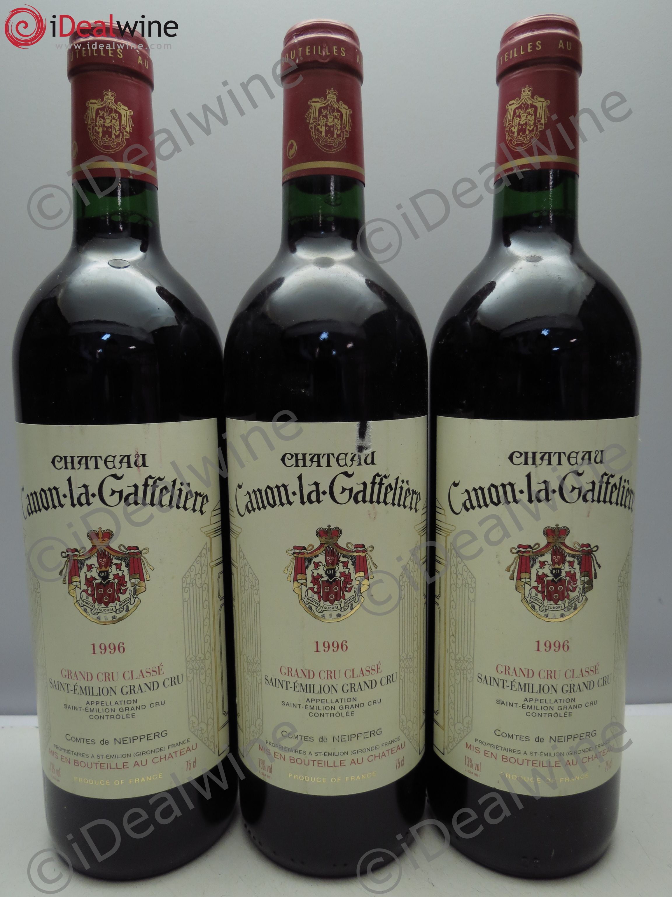 Château Canon la Gaffelière 1er Grand Cru Classé B 1996 - Lot de 3 bouteilles - 0