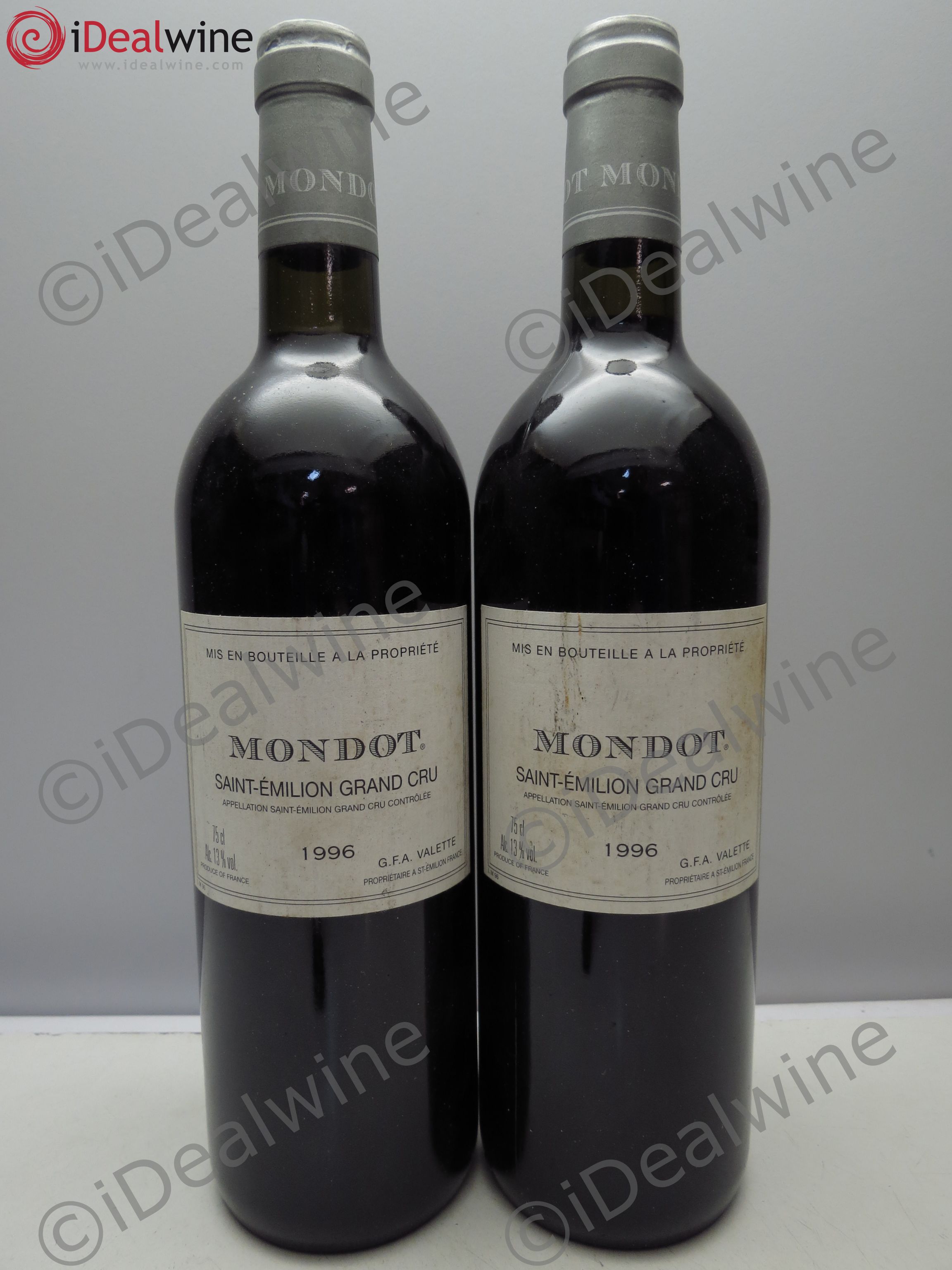 Saint-Émilion Château Mondot (sans prix de reserve / no reserve) 1996 - Posten von 2 Flaschen - 0