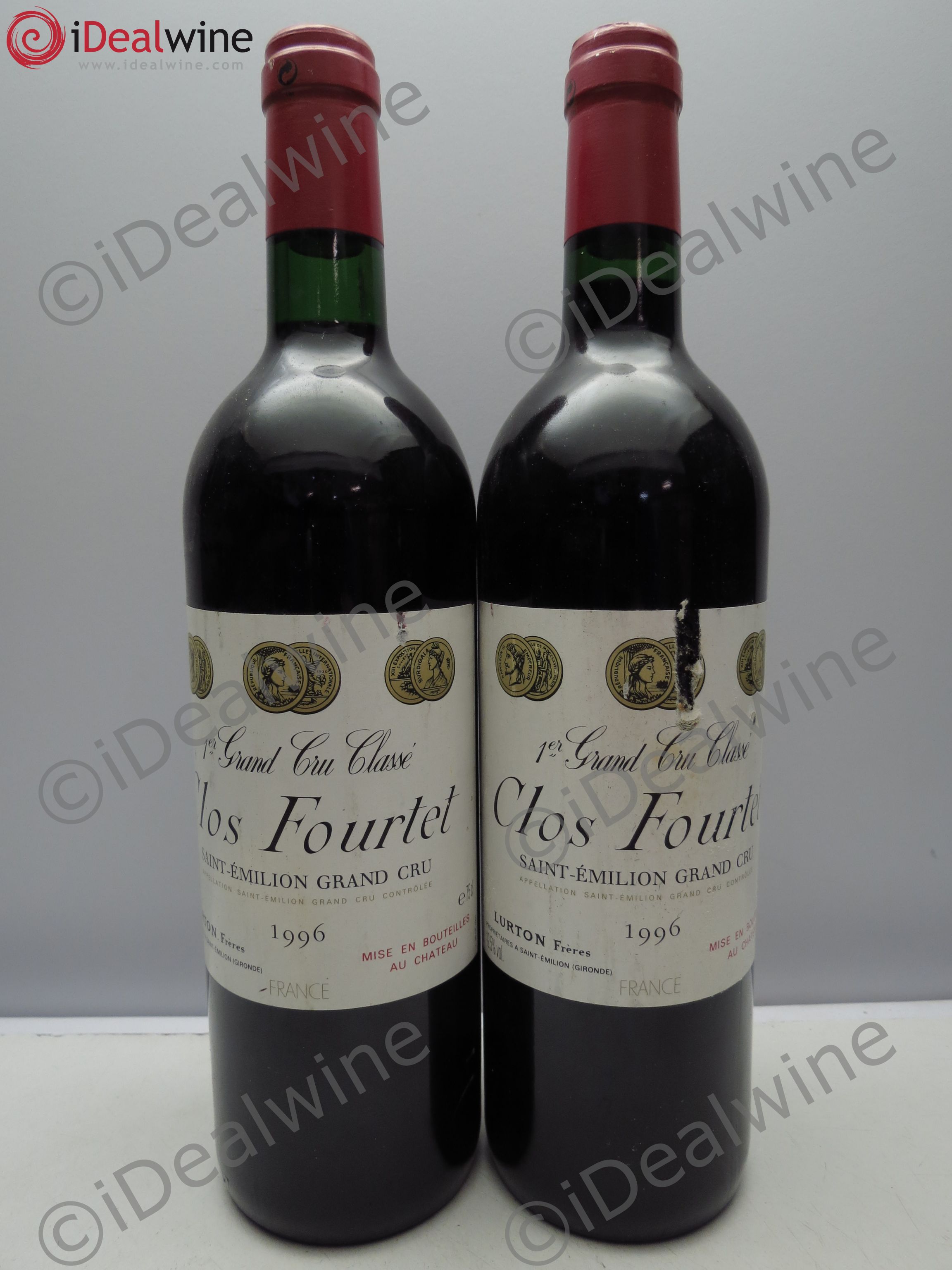 Clos Fourtet 1er Grand Cru Classé B 1996 - Lot de 2 bouteilles - 0
