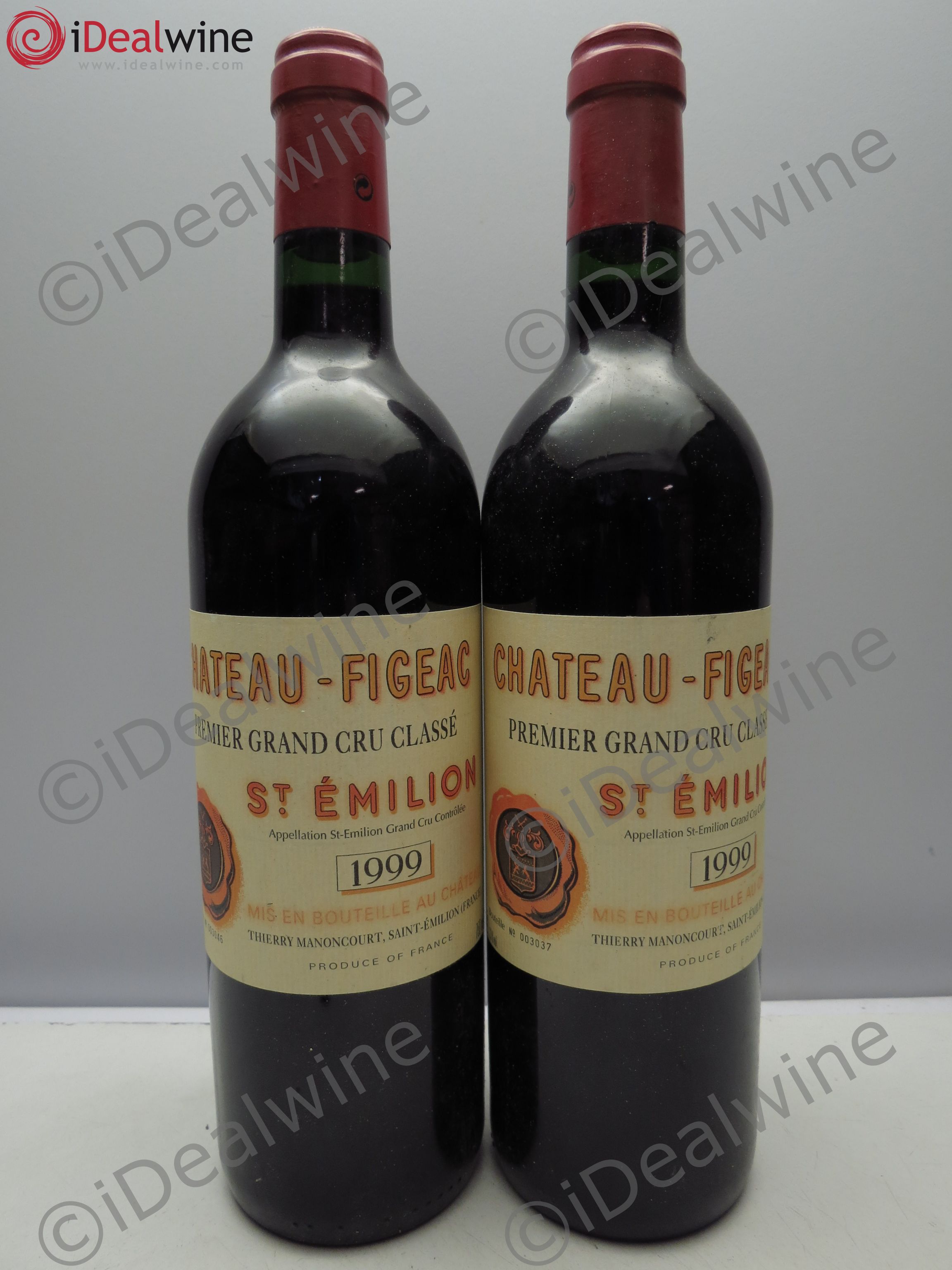 Château Figeac 1er Grand Cru Classé A 1999 - Lot de 2 bouteilles - 0