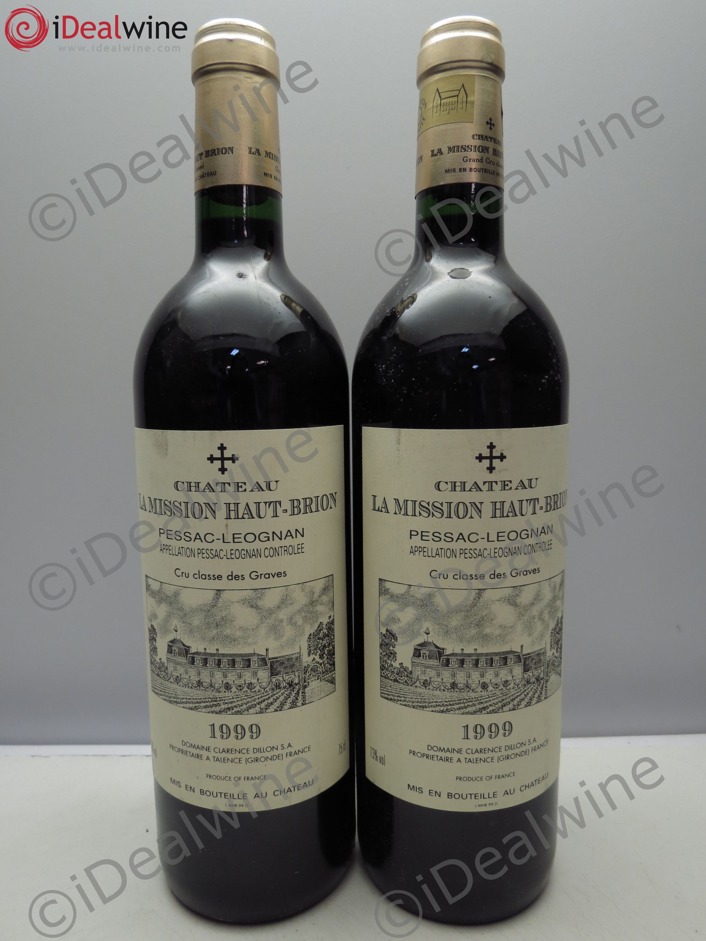 Château la Mission Haut-Brion Cru Classé de Graves 1999 - Lot de 2 bouteilles - 0